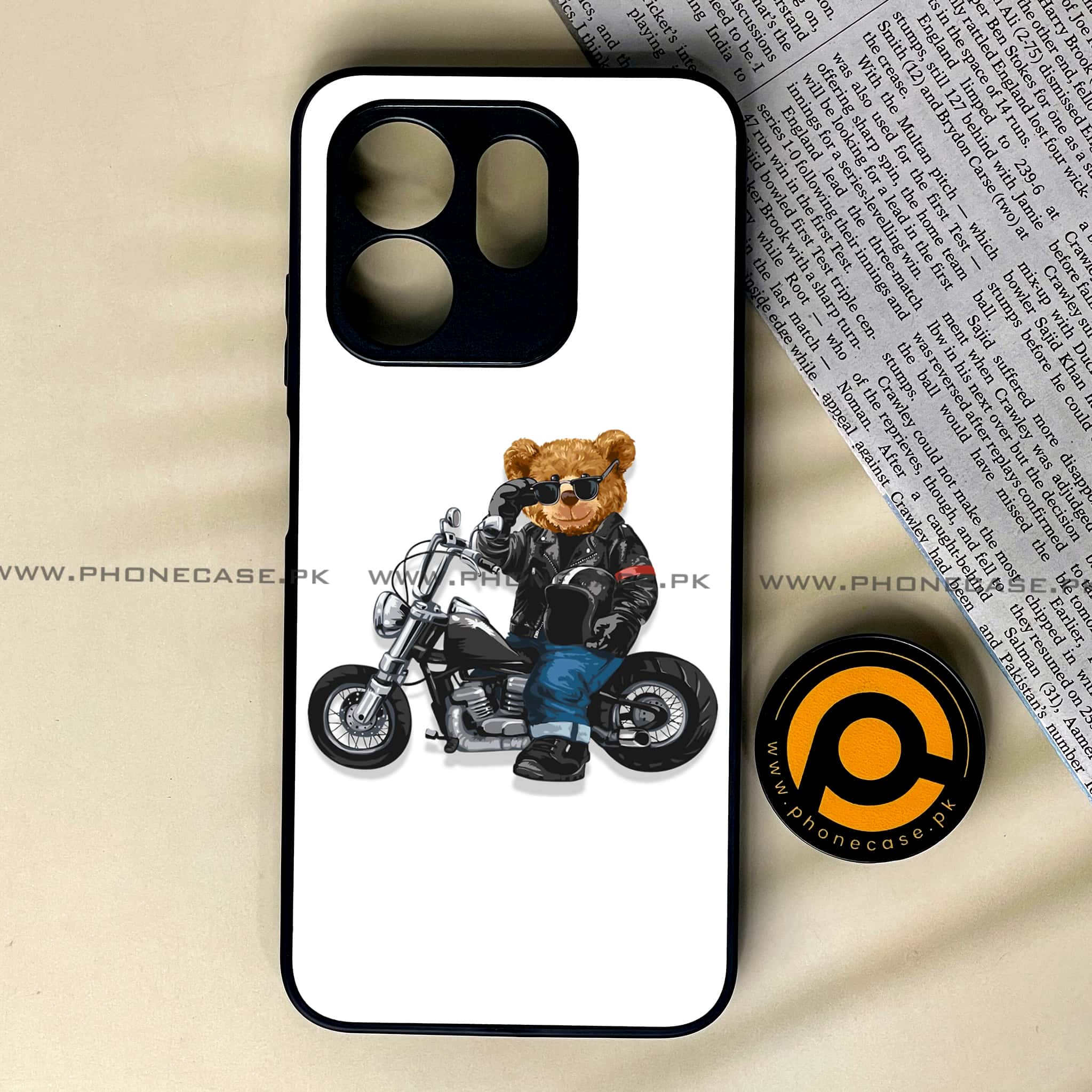 Infinix Smart 9 HD - Cool Bear Series - Premium Metal Printed soft Bumper shock Proof Case