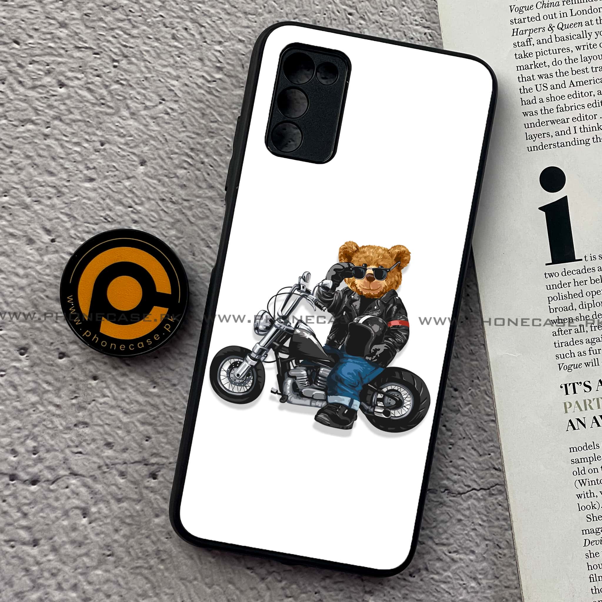 Samsung Galaxy A02s - Cool Bear Series - Premium Printed Metal soft Bumper shock Proof Case