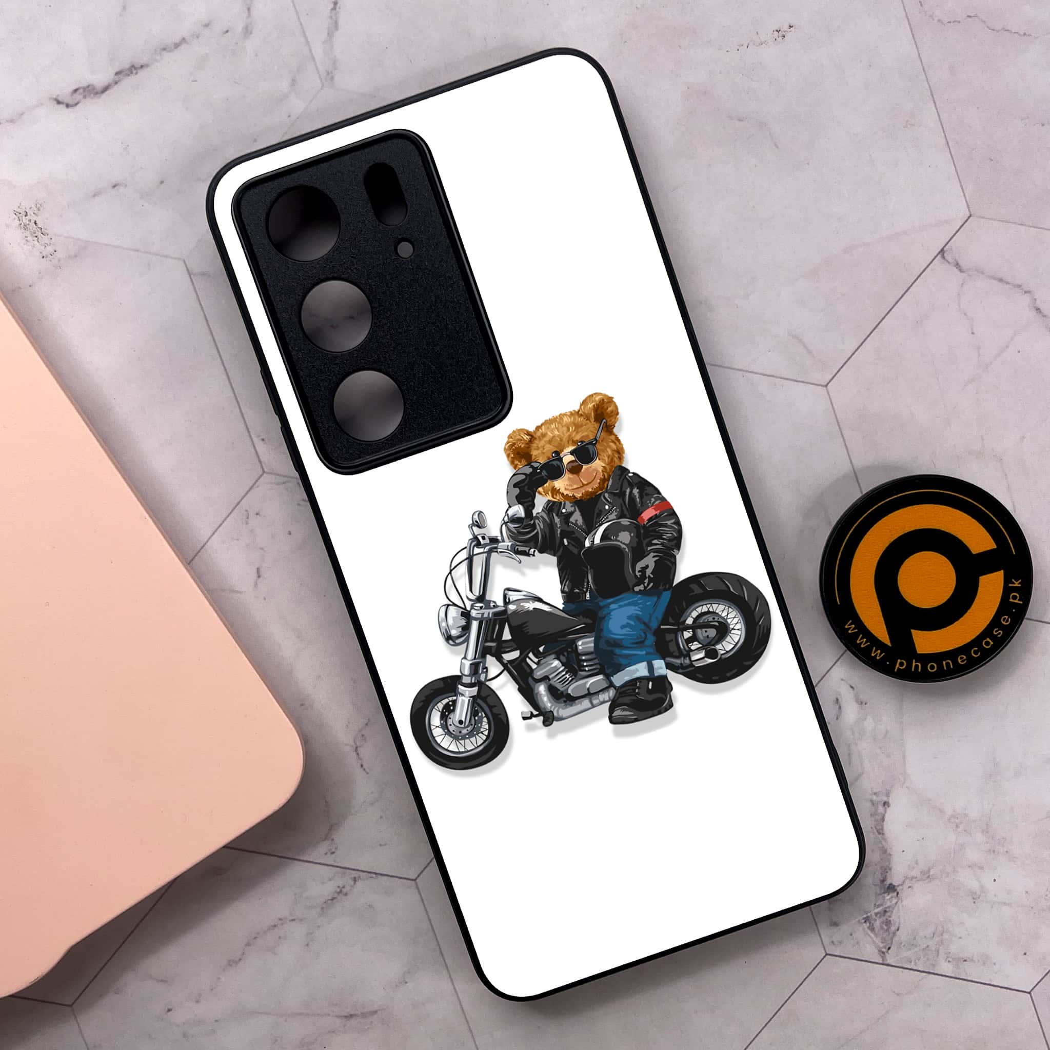 Realme C75x 4G - Cool Bear Series - Premium Metal Printed soft Bumper shock Proof Case