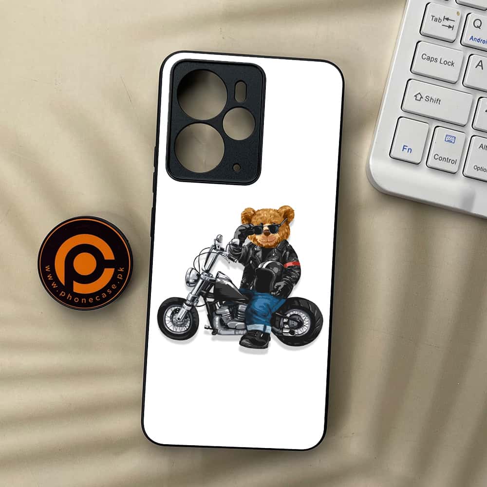 Realme 14 5G - Cool Bear Series - Premium Metal Printed soft Bumper Shock Proof Case
