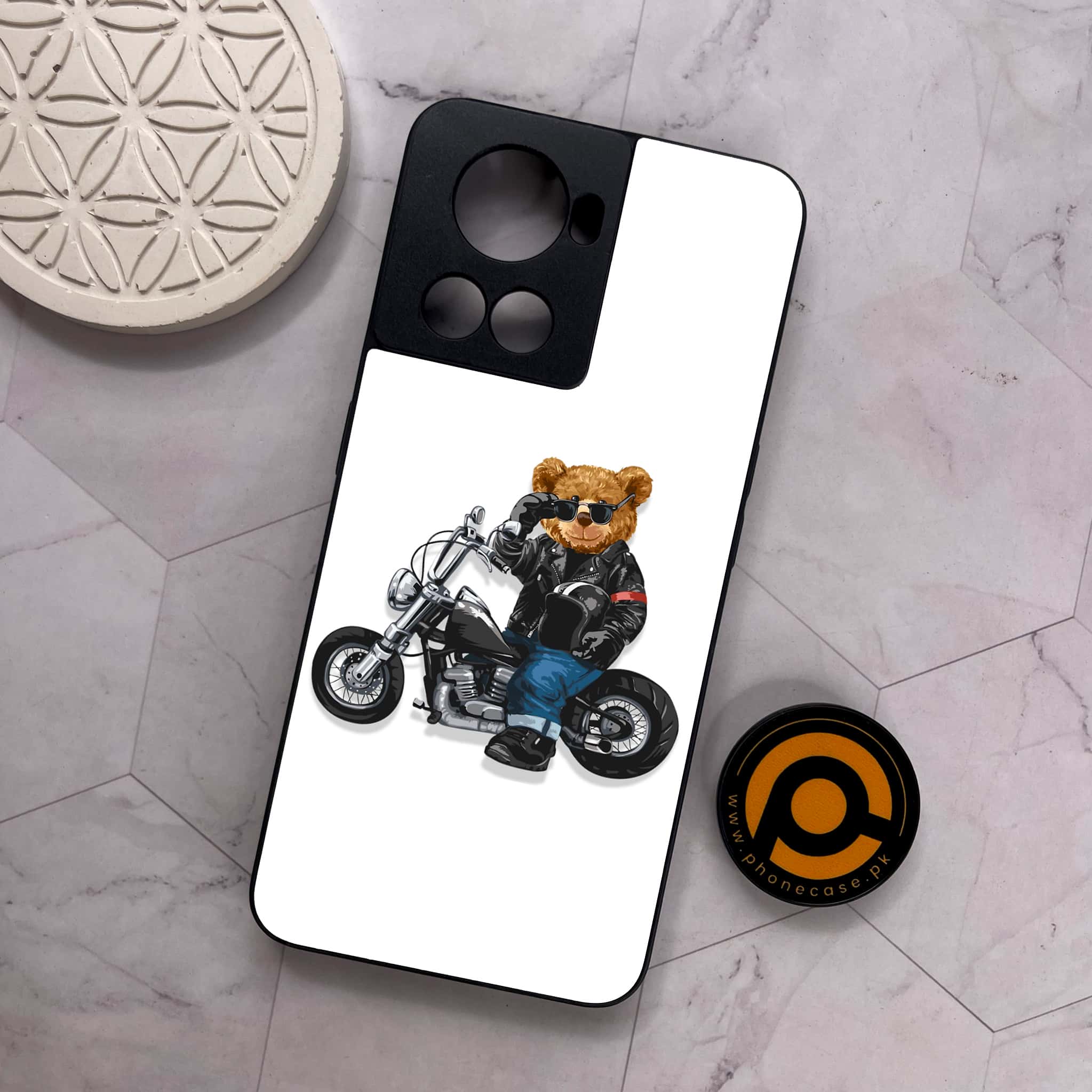OnePlus 10R -  Cool Bear Series -  Premium Metal Printed soft Bumper shock Proof Case