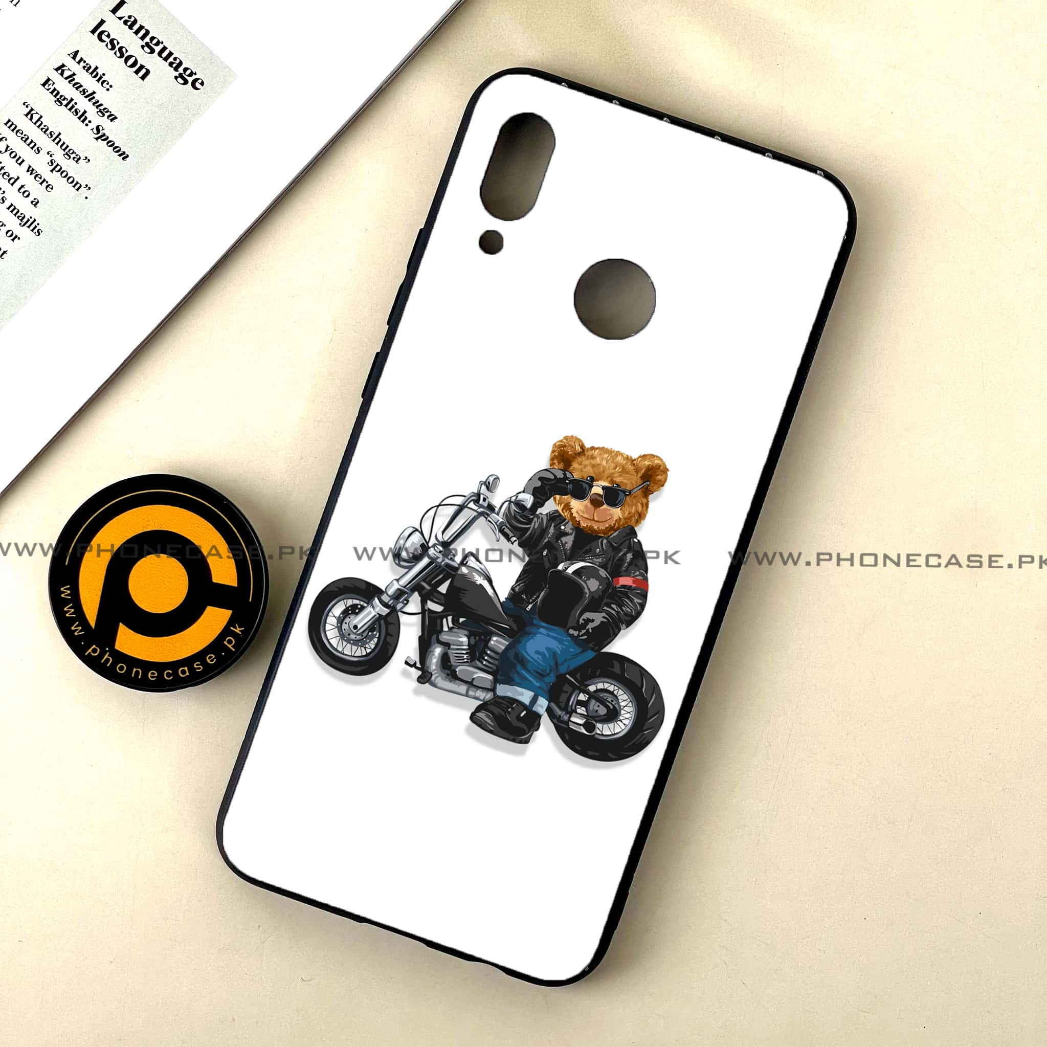 Huawei Nova 3 - Cool Bear Series - Premium Printed Glass soft Bumper shock Proof Case