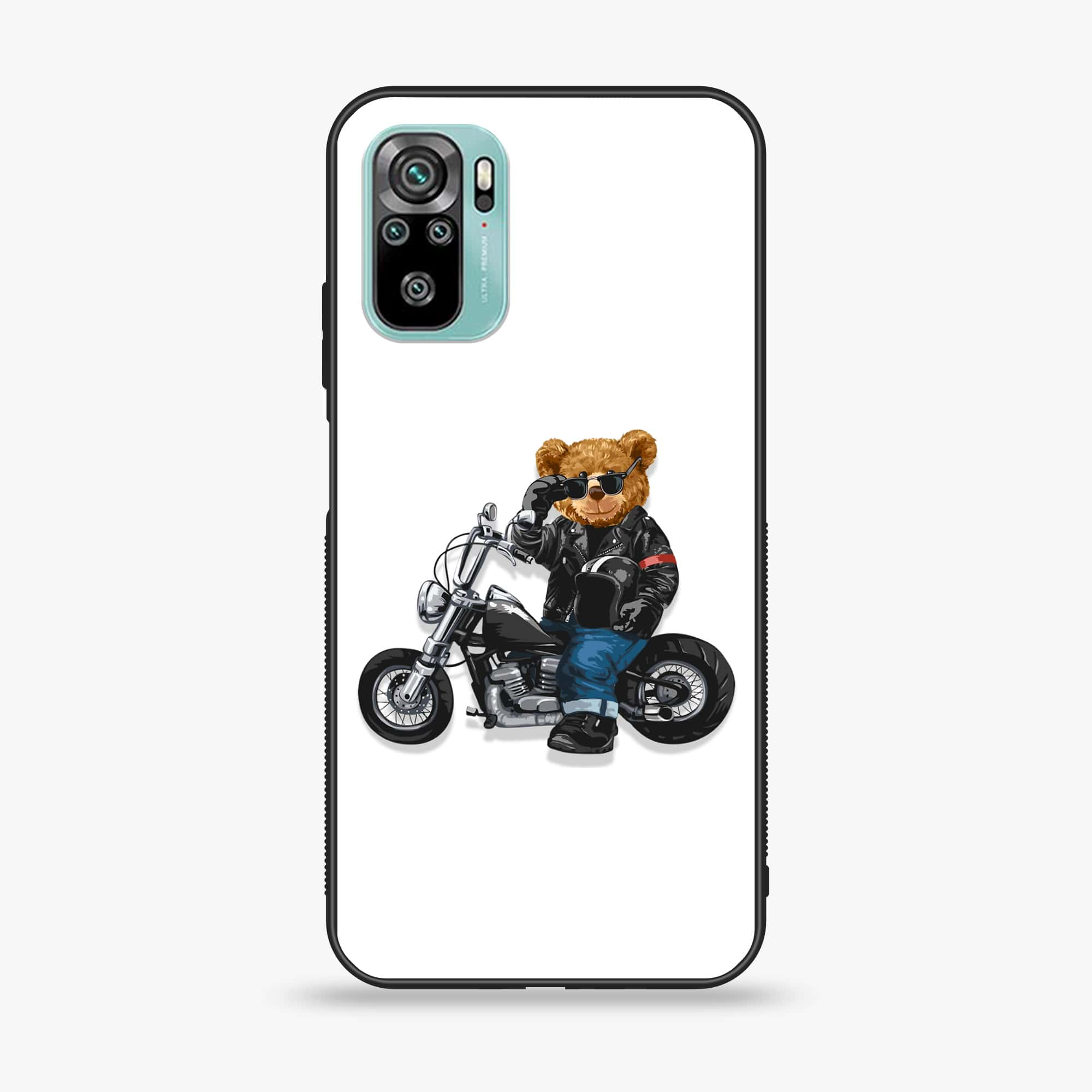 Xiaomi Redmi Note 10 - Cool Bear Series - Premium Printed Glass soft Bumper shock Proof Case