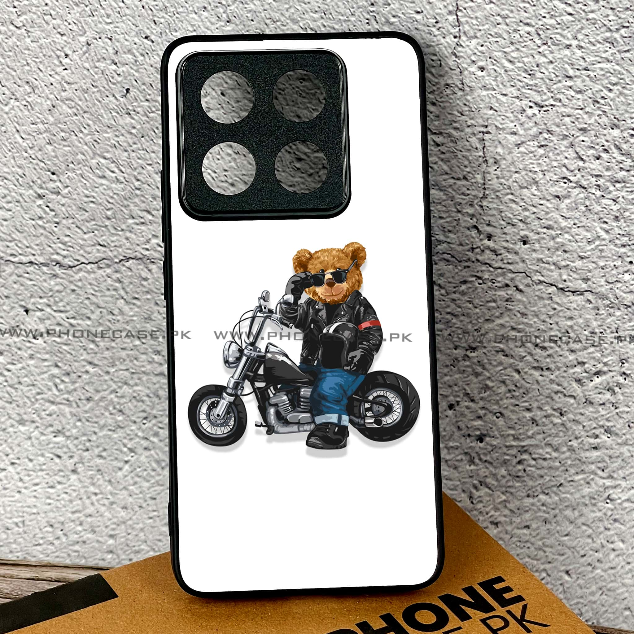 Xiaomi 14T - Cool Bear Series - Premium Printed Glass soft Bumper shock Proof Case