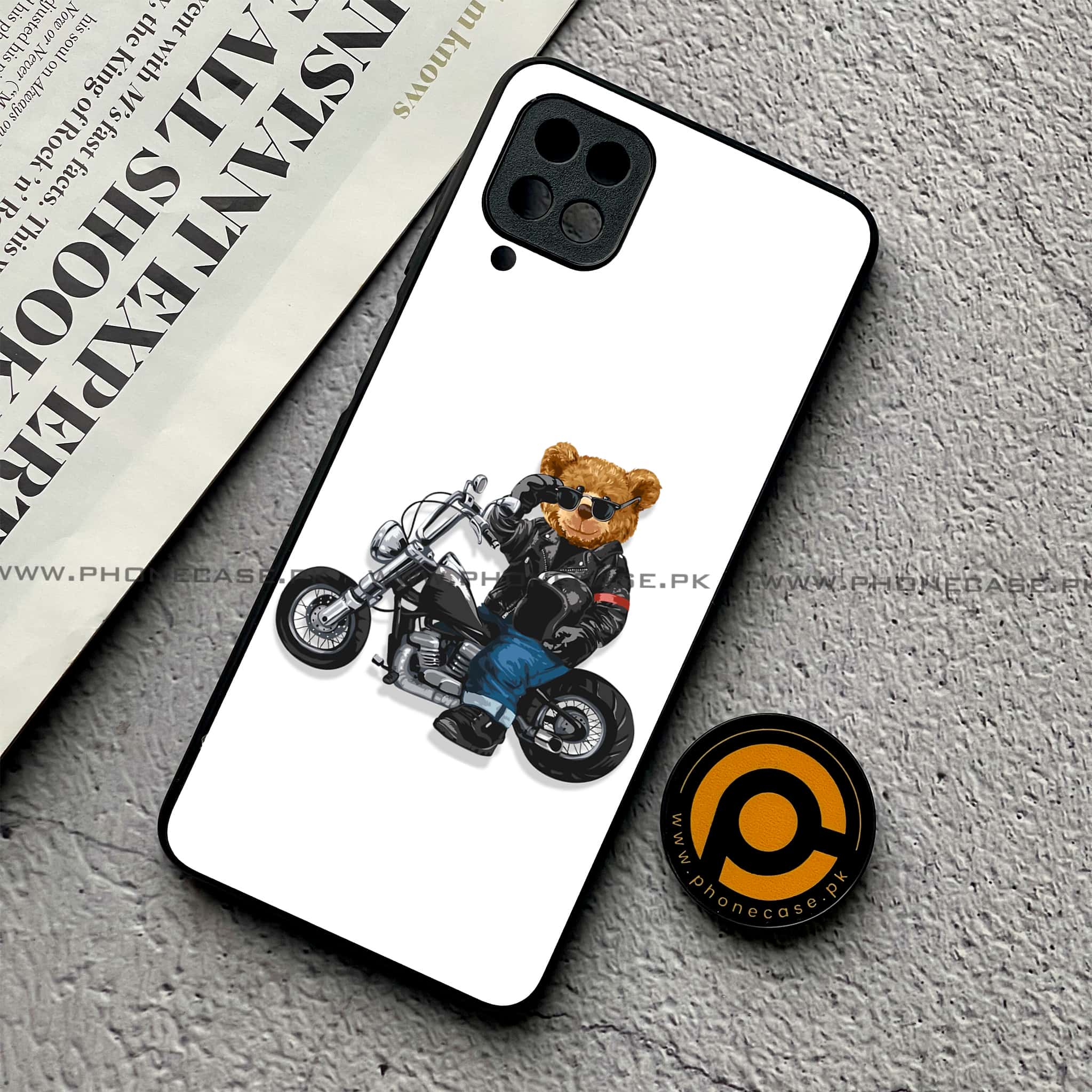 Samsung Galaxy A12 / A12 Nacho - Cool Bear Series - Premium Printed Glass soft Bumper shock Proof Case