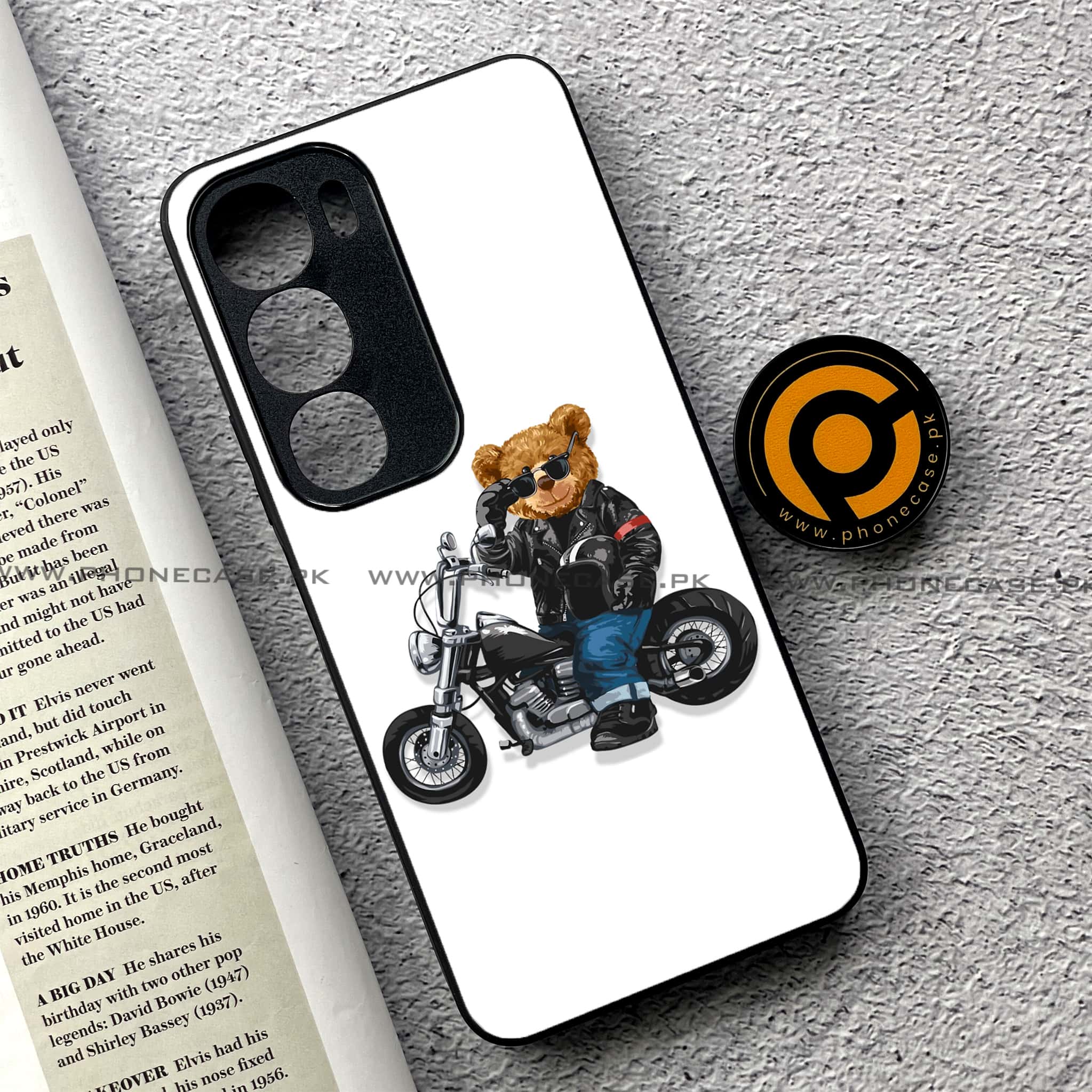 Vivo Y19s Pro - Cool Bear Series - Premium Metal Printed soft Bumper shock Proof Case