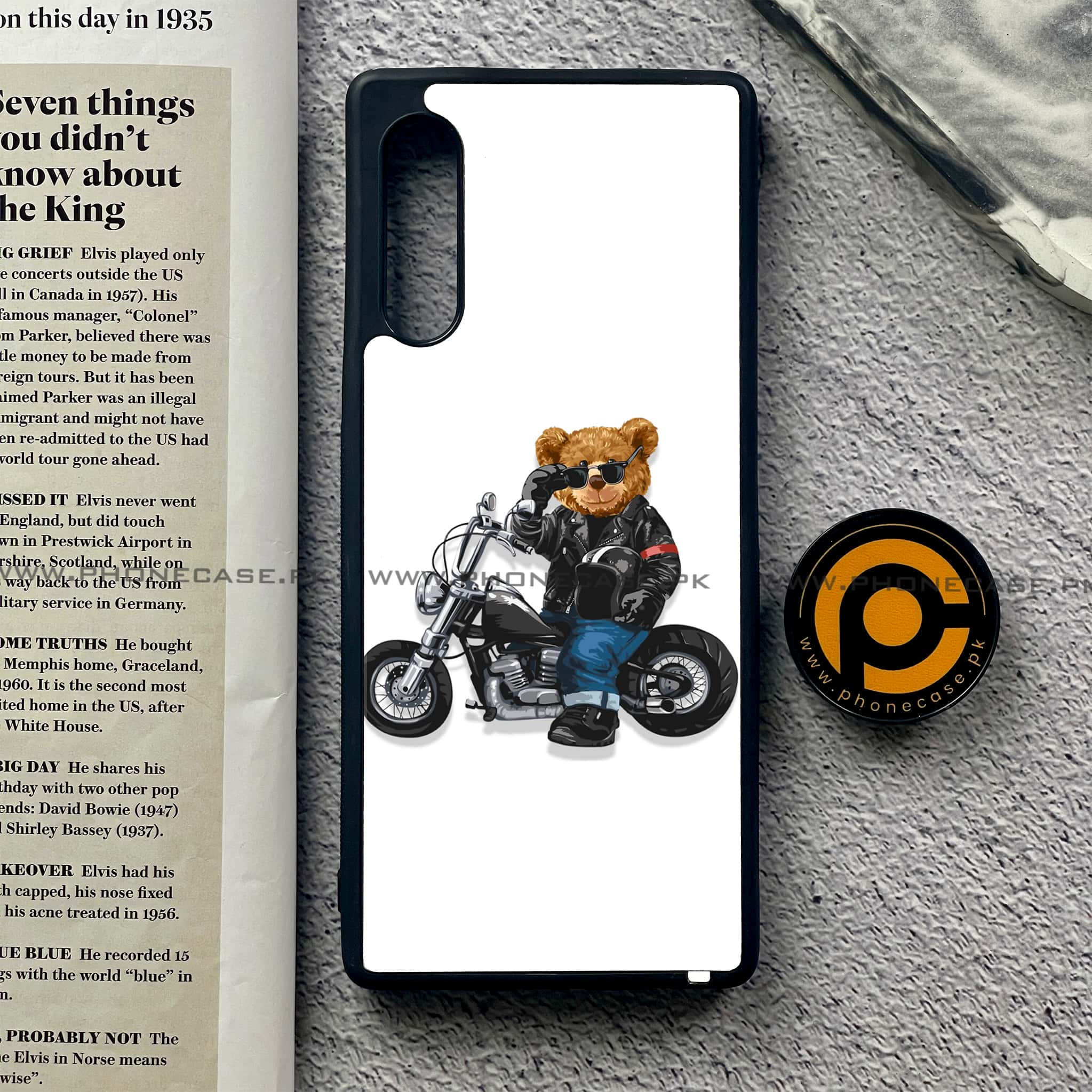 LG Velvet - Cool Bear Series - Premium Printed Glass soft Bumper shock Proof Case