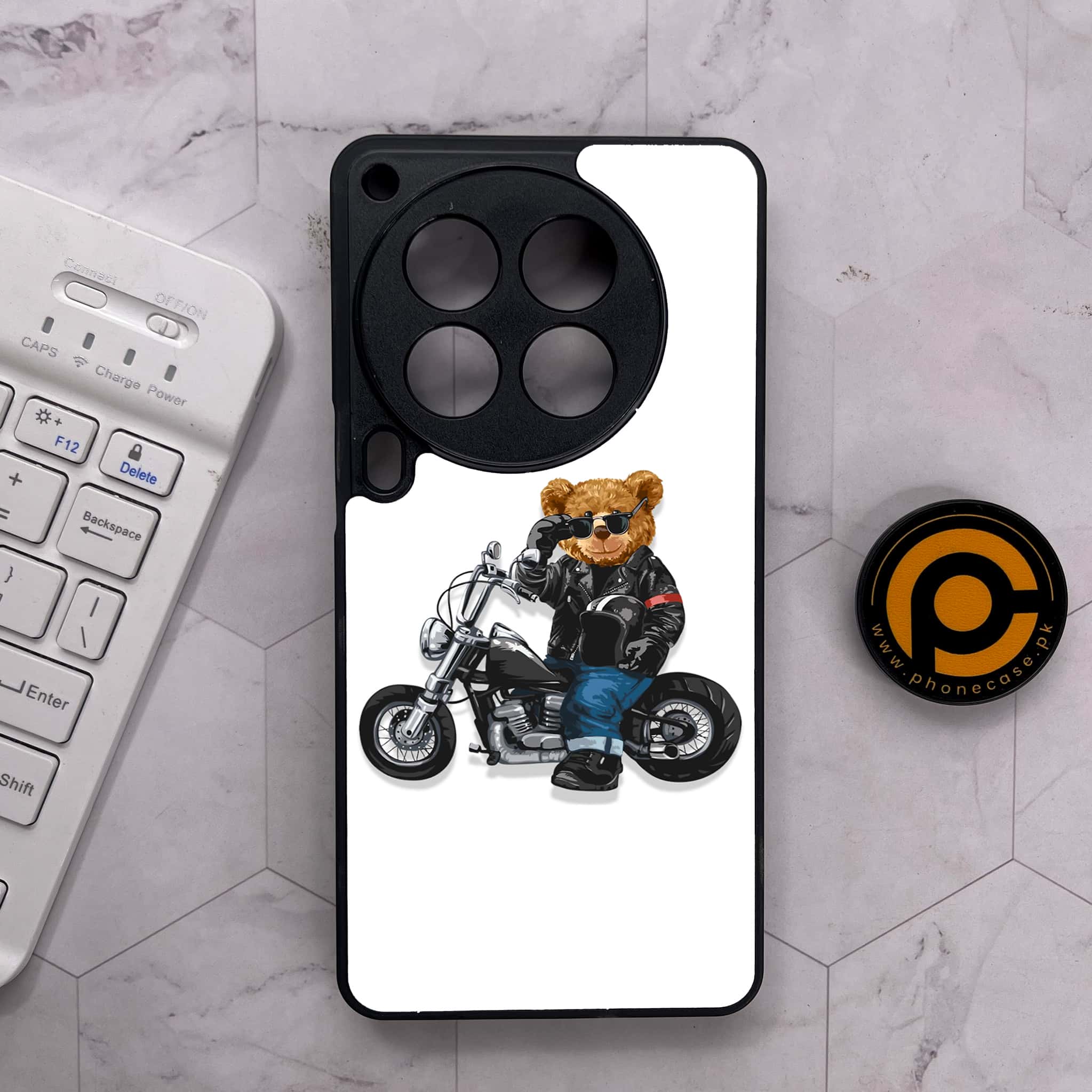 Tecno Camon 30 Premier - Cool Bear Series - Premium Metal Printed soft Bumper shock Proof Case