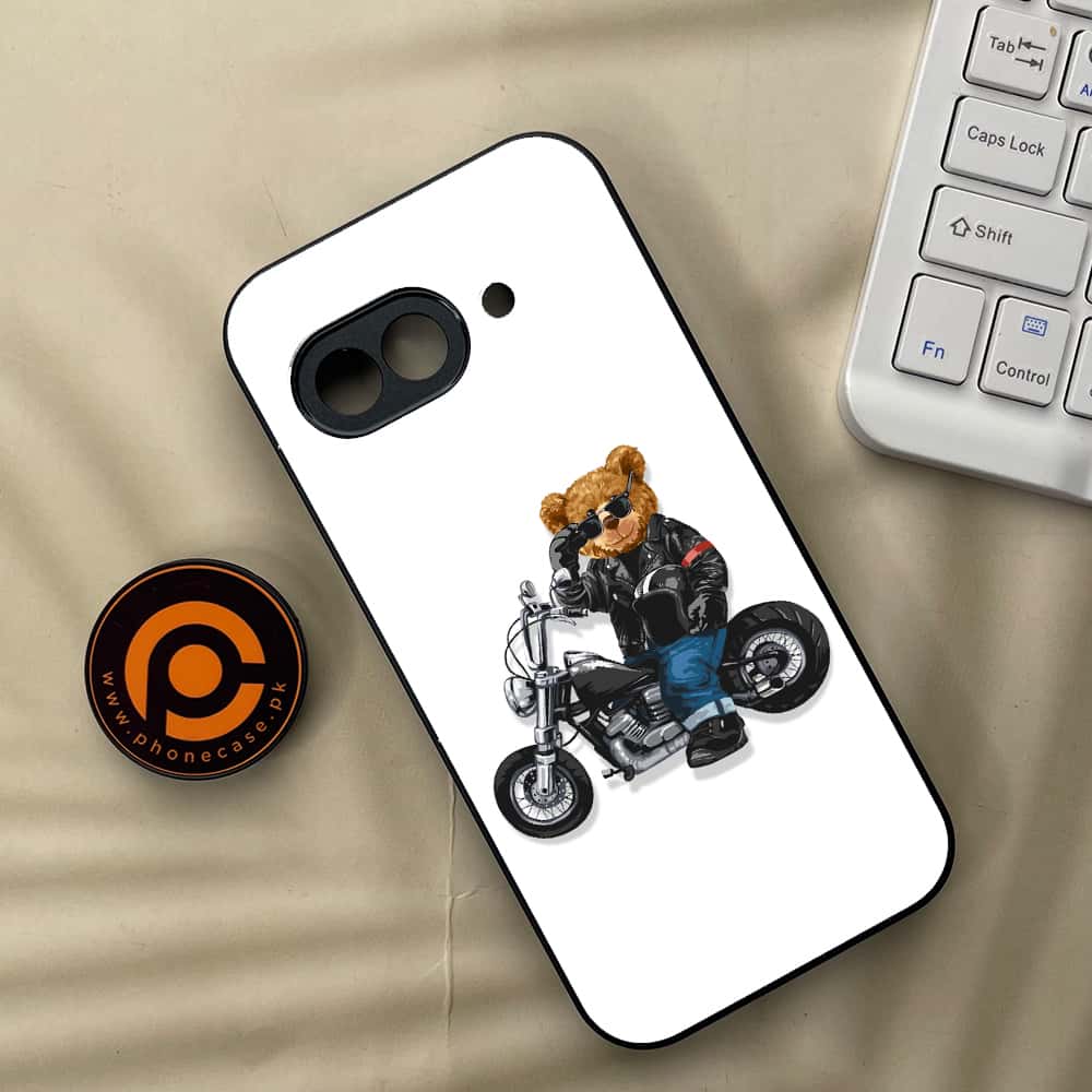 Google Pixel 9a - Cool Bear Series - Premium Metal Printed soft Bumper Shock Proof Case