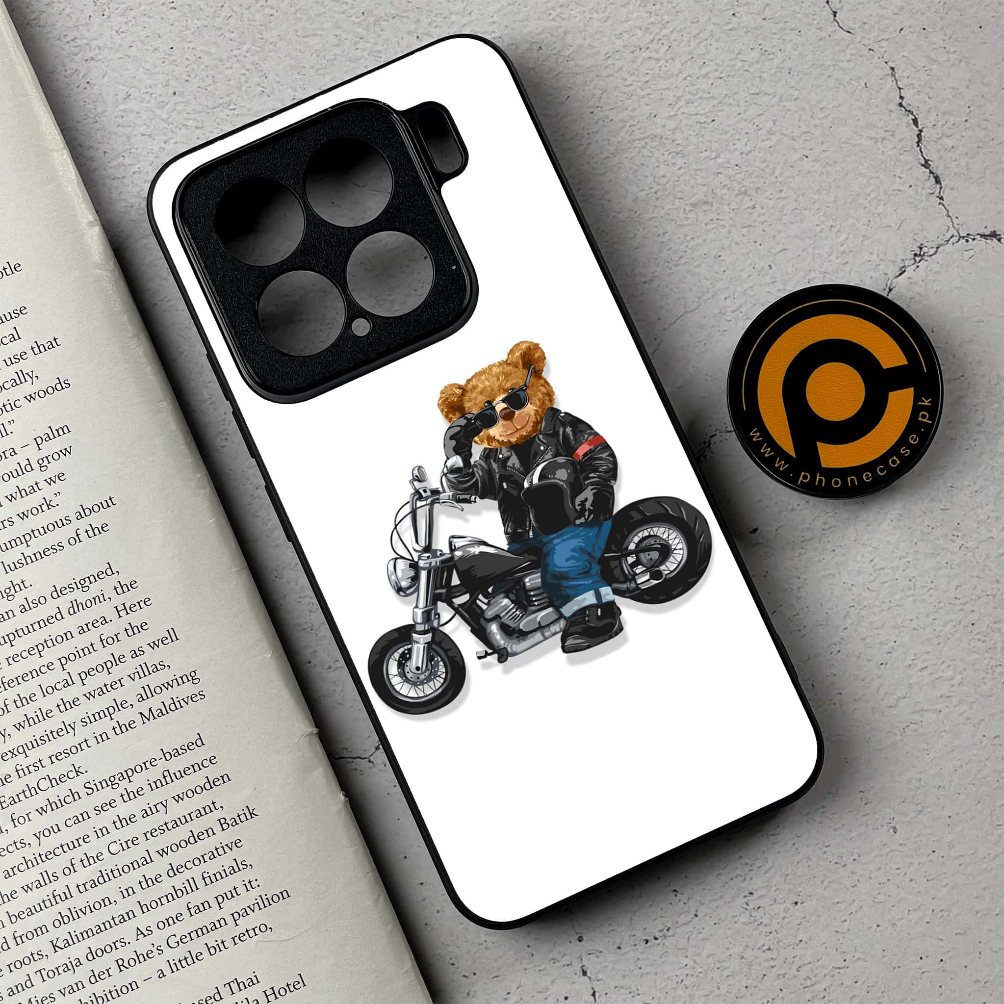 Xiaomi 15 - Cool Bear Series - Premium Metal Printed soft Bumper shock Proof Case