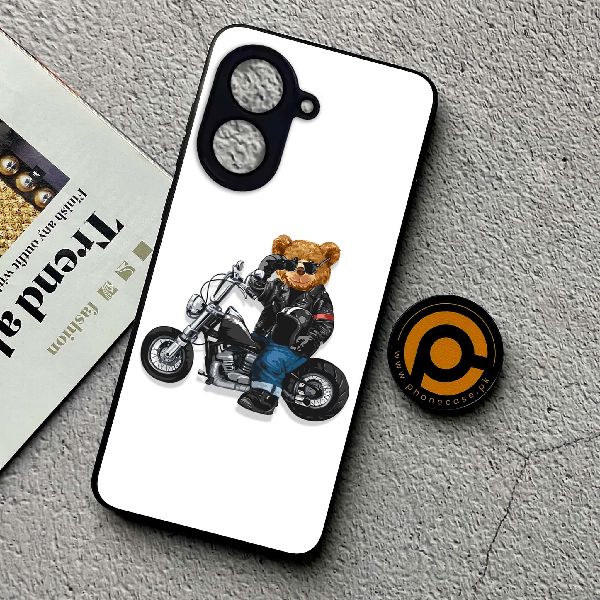 Xiaomi Redmi A5 - Cool Bear Series - Premium Metal Printed soft Bumper shock Proof Case