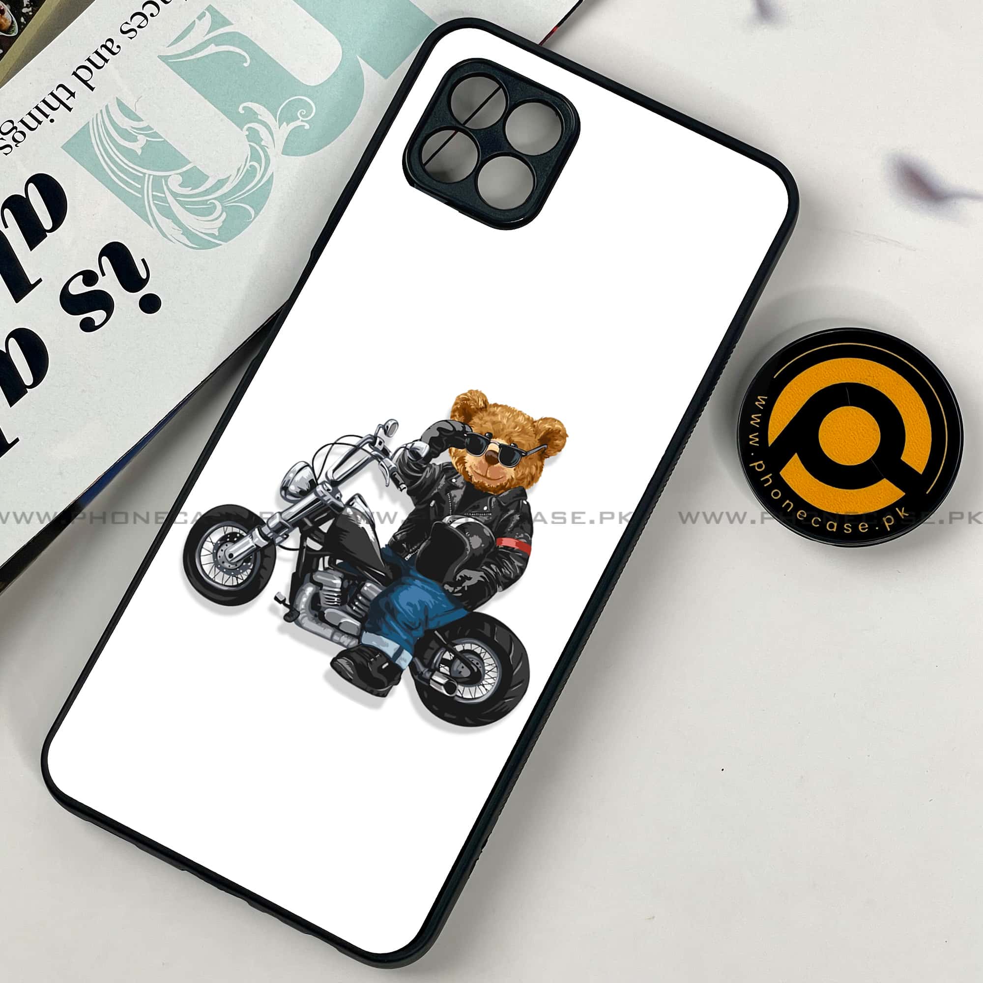 Samsung Galaxy A06 - Cool Bear Series - Premium Metal Printed soft Bumper shock Proof Case