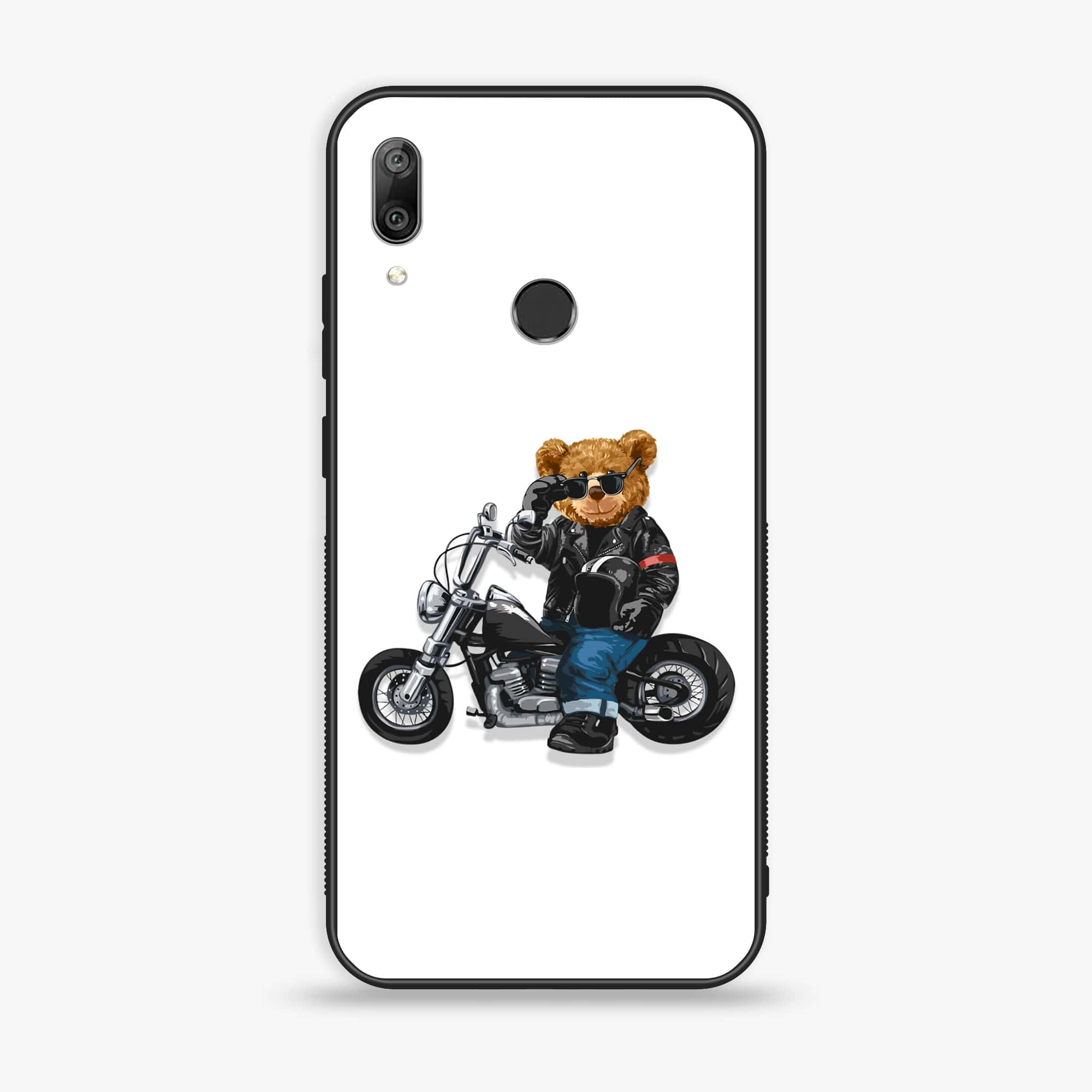 Huawei Y7 Prime (2019) - Cool Bear Series - Premium Printed Glass soft Bumper shock Proof Case