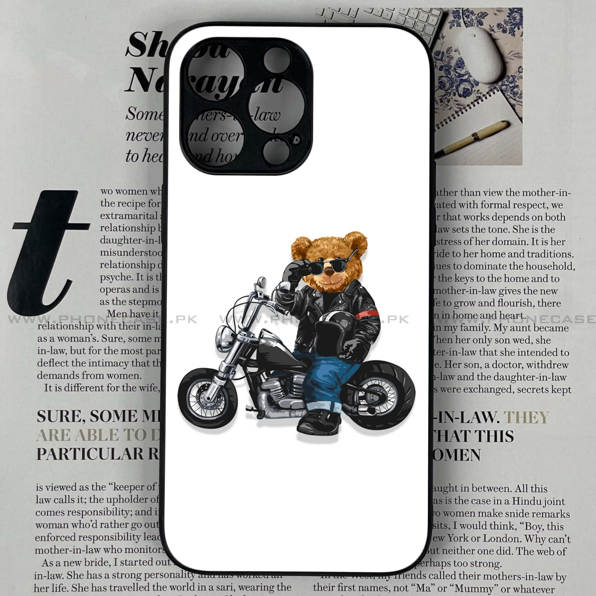 iPhone 16 Pro Max - Cool Bear Series - Premium Printed Glass soft Bumper shock Proof Case