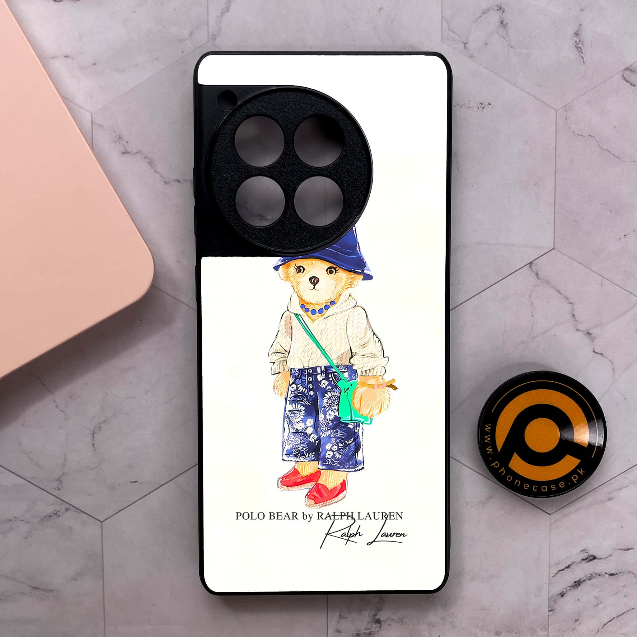 OnePlus 12R - Cool Bear Series - Premium Metal Printed soft Bumper shock Proof Case
