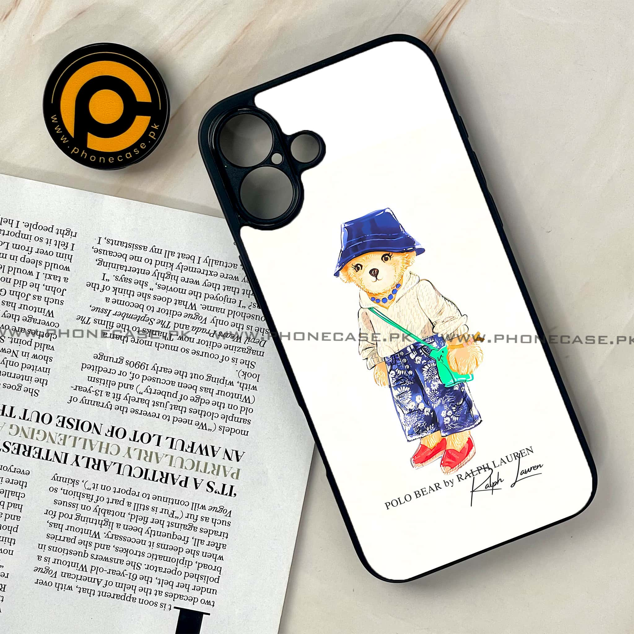 iPhone 16 Plus - Cool Bear Series - Premium Printed Glass soft Bumper shock Proof Case