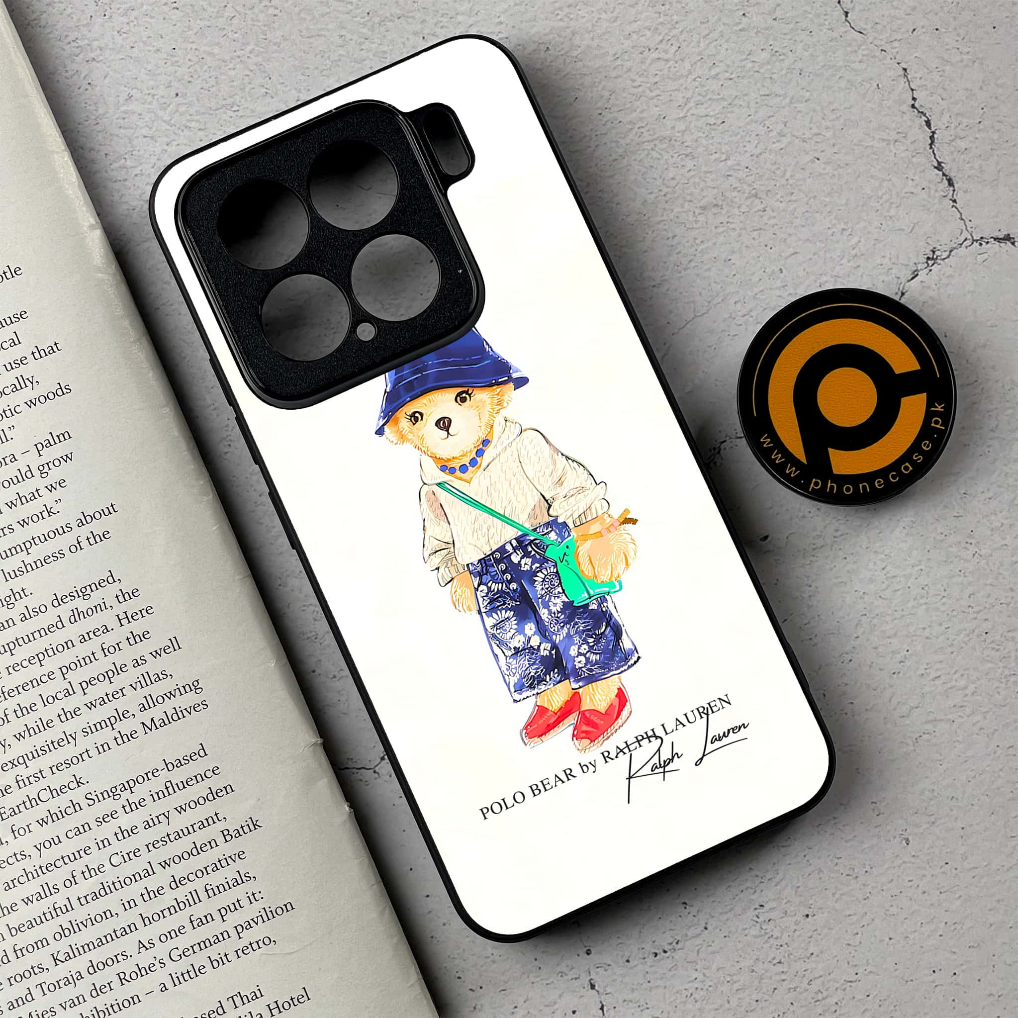 Xiaomi 15 - Cool Bear Series - Premium Metal Printed soft Bumper shock Proof Case