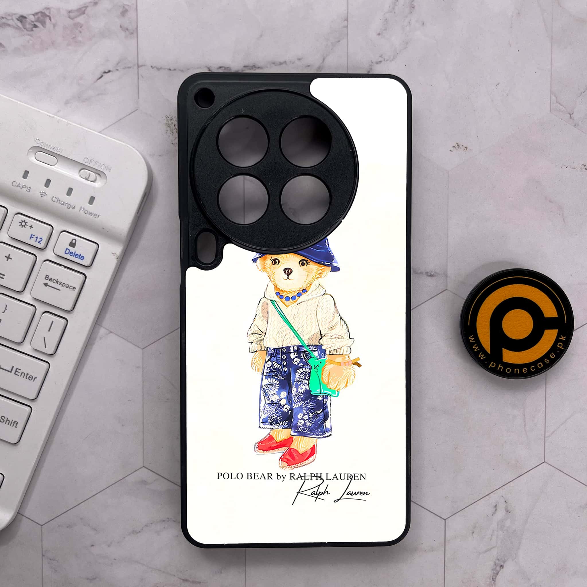 Tecno Camon 30 Premier - Cool Bear Series - Premium Metal Printed soft Bumper shock Proof Case
