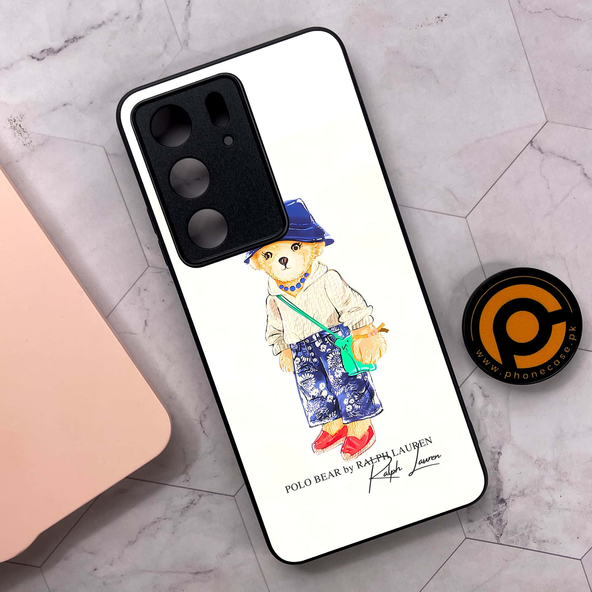 Realme C75x 4G - Cool Bear Series - Premium Metal Printed soft Bumper shock Proof Case