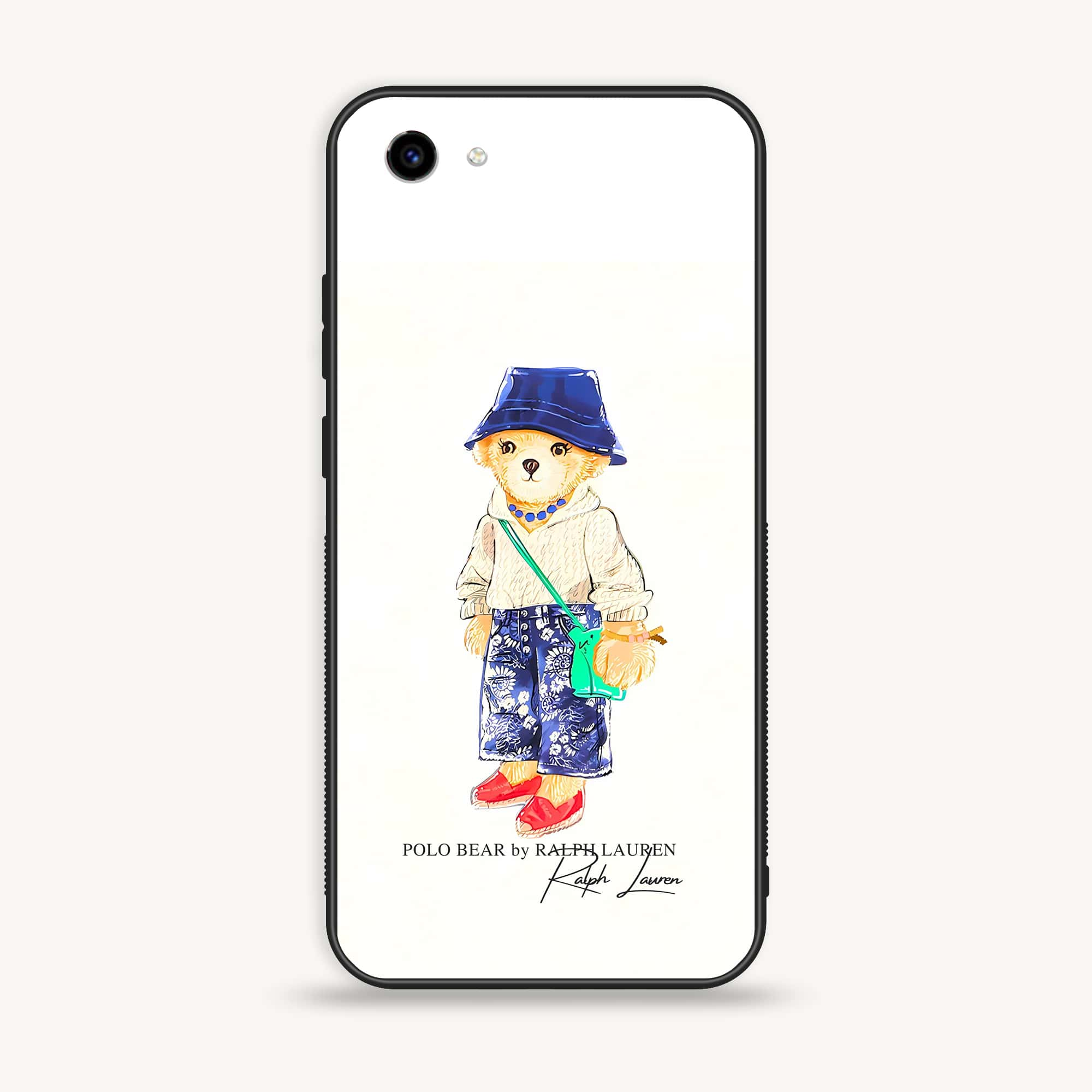 Vivo Y83 - Cool Bear Series - Premium Printed Glass soft Bumper shock Proof Case