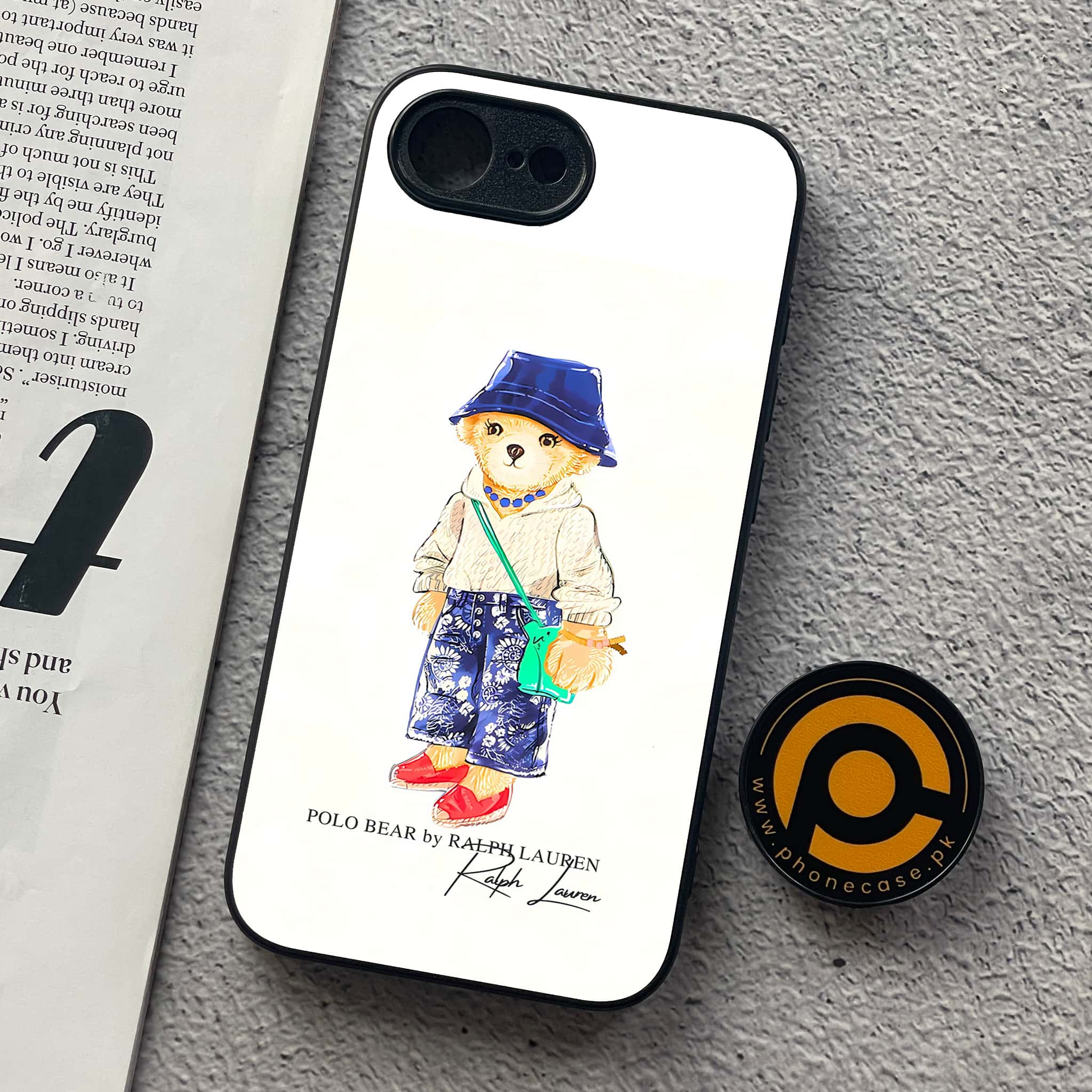 iPhone 16e - Cool Bear Series - Premium Metal  Printed soft Bumper shock Proof Case