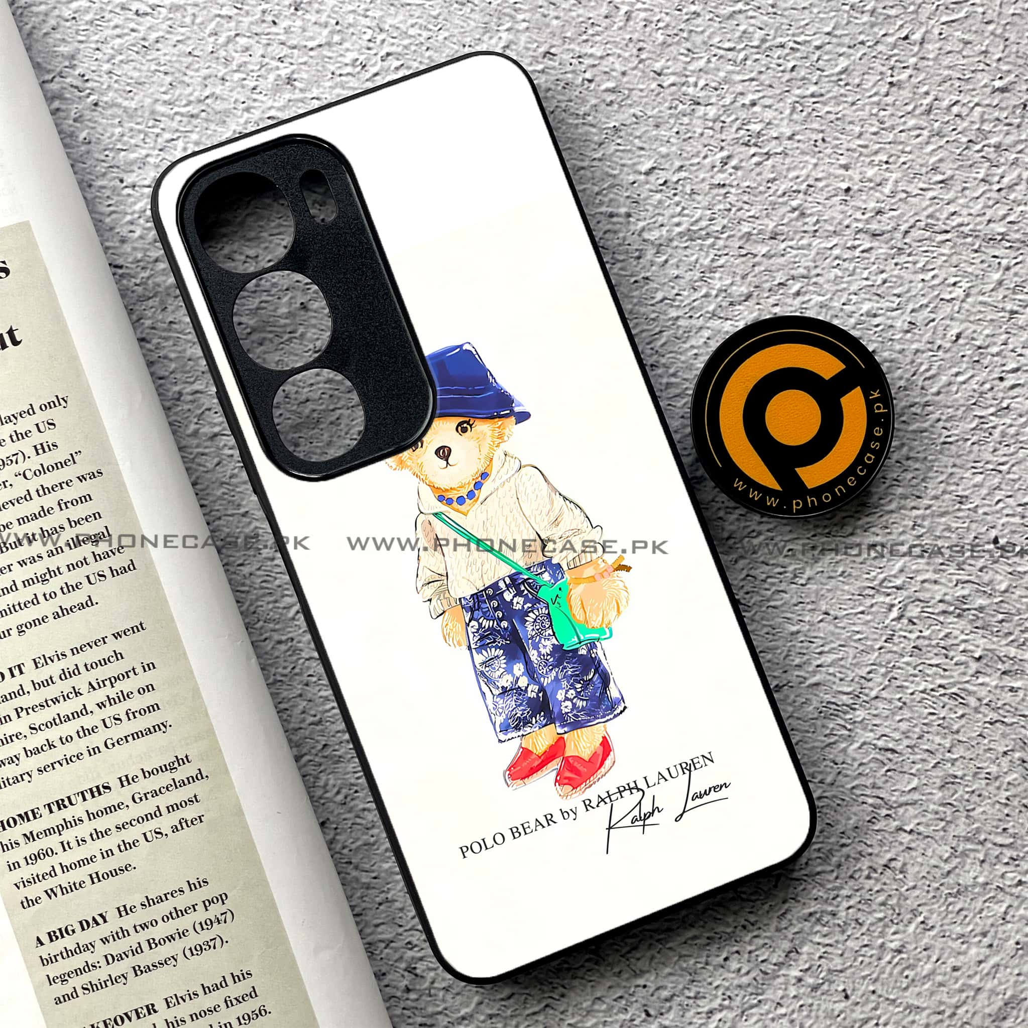 Vivo Y19s Pro - Cool Bear Series - Premium Metal Printed soft Bumper shock Proof Case