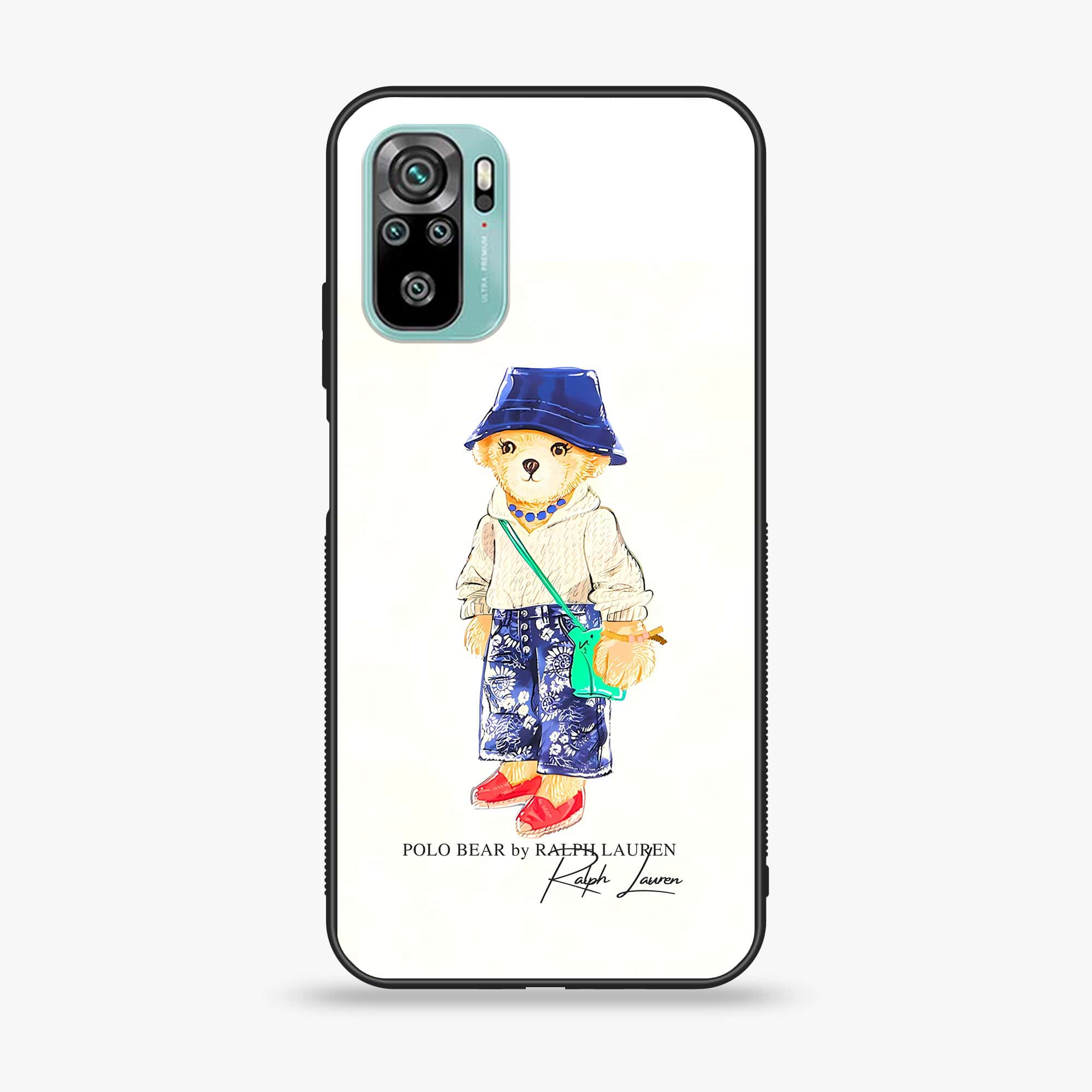 Xiaomi Redmi Note 10 - Cool Bear Series - Premium Printed Glass soft Bumper shock Proof Case