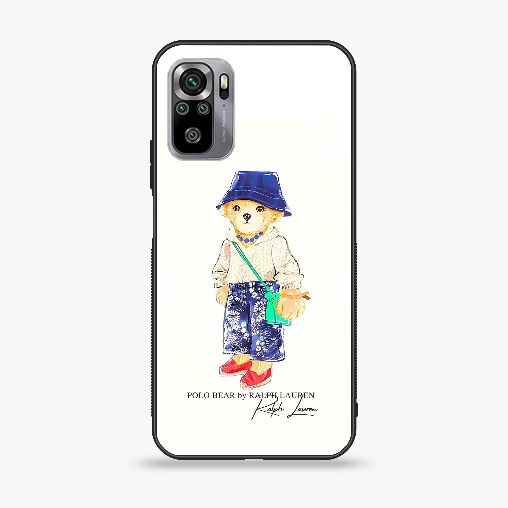 Xiaomi Redmi Note 10S- Cool Bear Series - Premium Printed Glass soft Bumper shock Proof Case