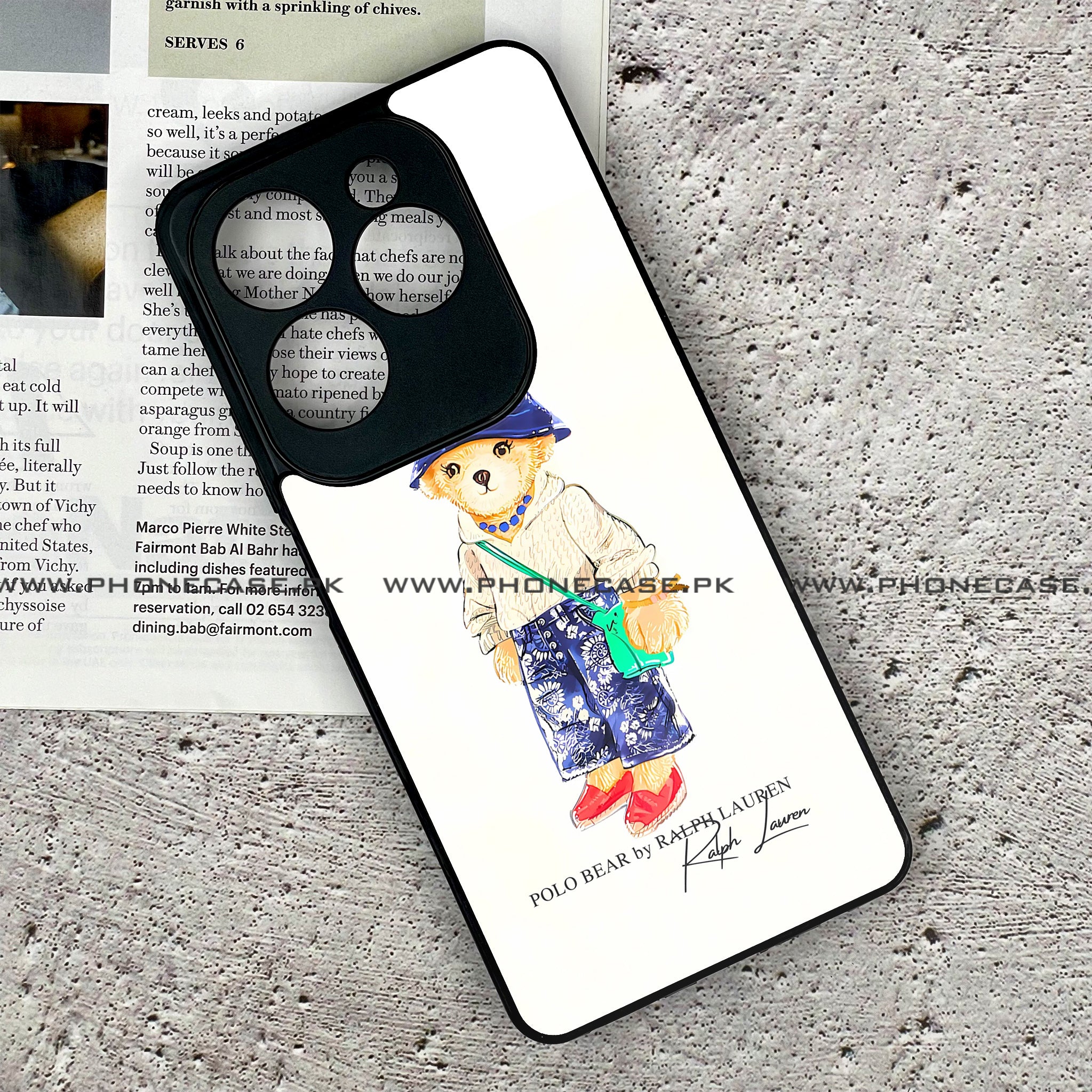 Tecno Spark 20 Pro - Cool Bear Series - Premium Printed Glass soft Bumper shock Proof Case