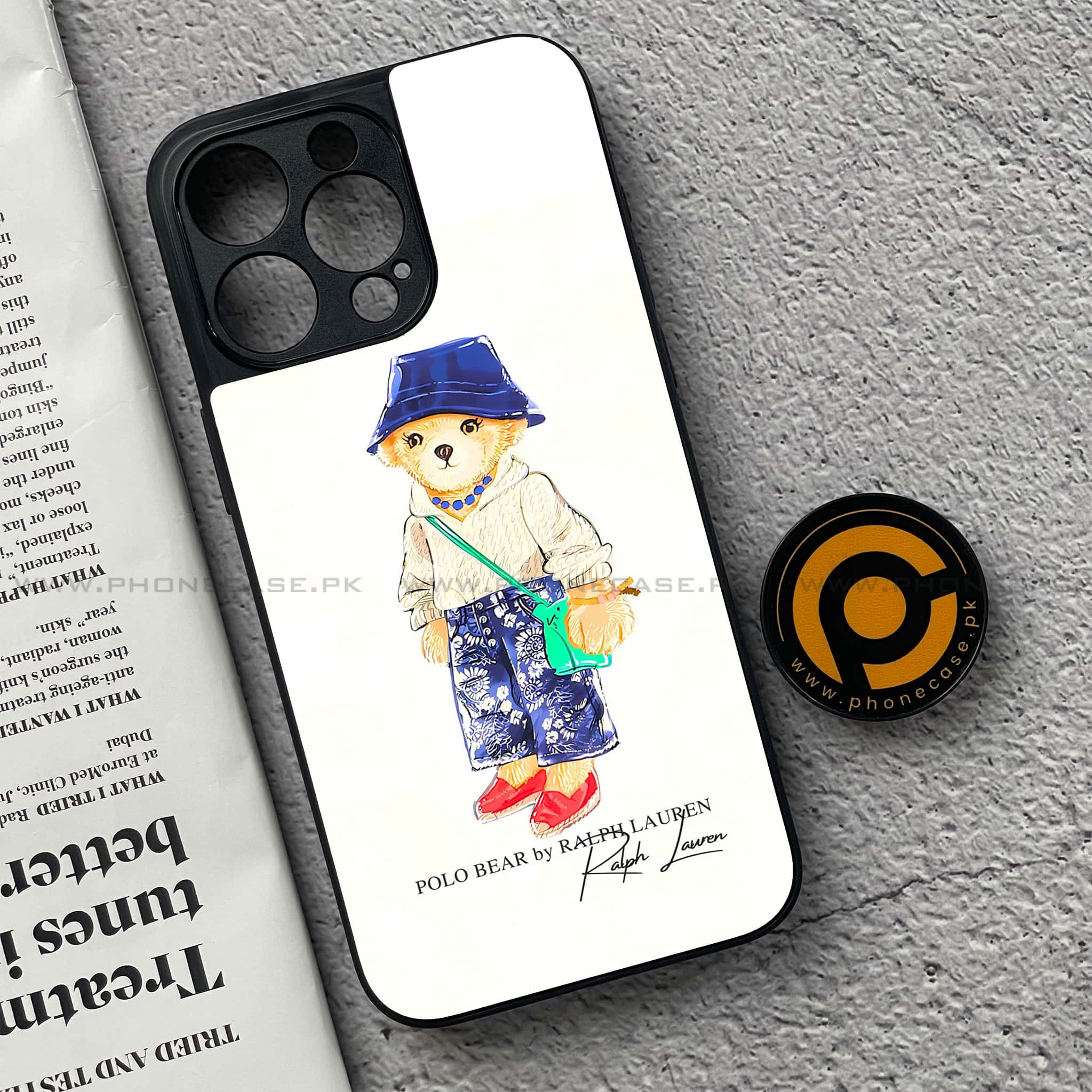 iPhone 15 Pro - Cool Bear Series - Premium Metal Printed soft Bumper shock Proof Case