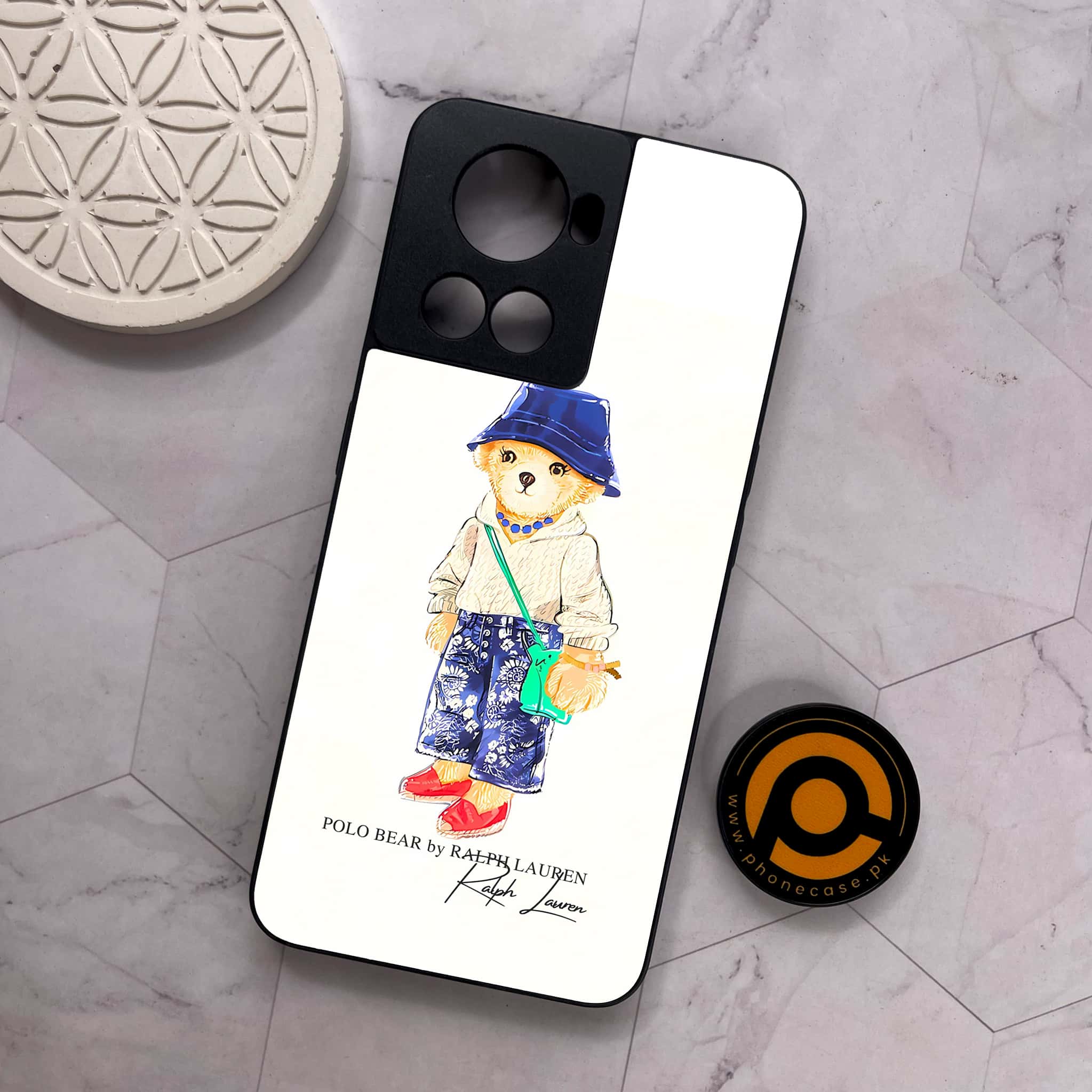 OnePlus 10R -  Cool Bear Series -  Premium Metal Printed soft Bumper shock Proof Case
