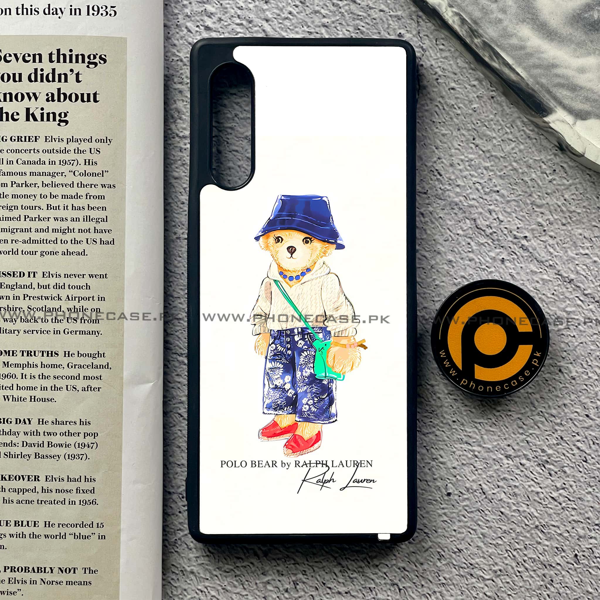 LG Velvet - Cool Bear Series - Premium Printed Glass soft Bumper shock Proof Case