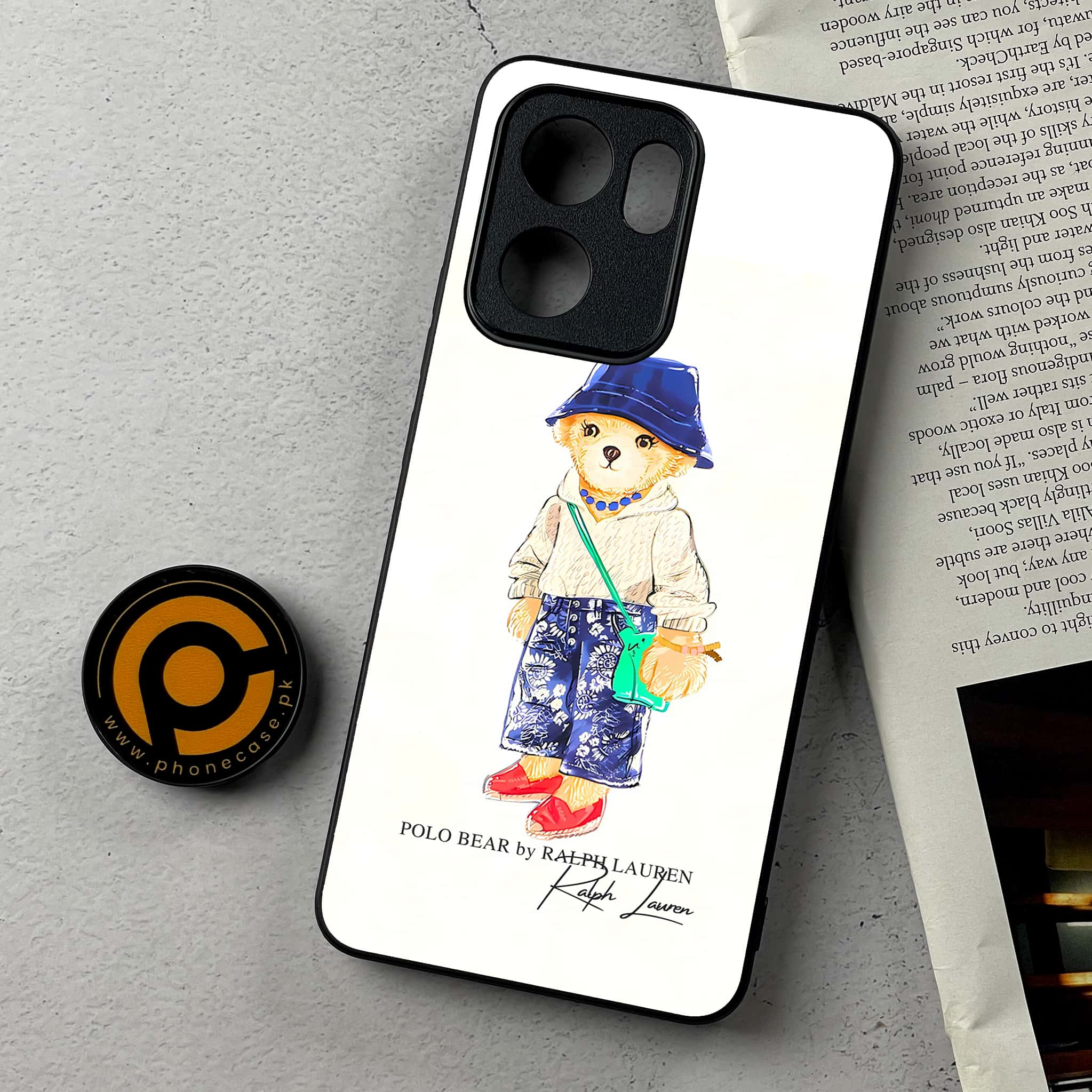 Oppo Reno 14F - Cool Bear Series - Premium Metal Printed Soft Bumper Shockproof Case
