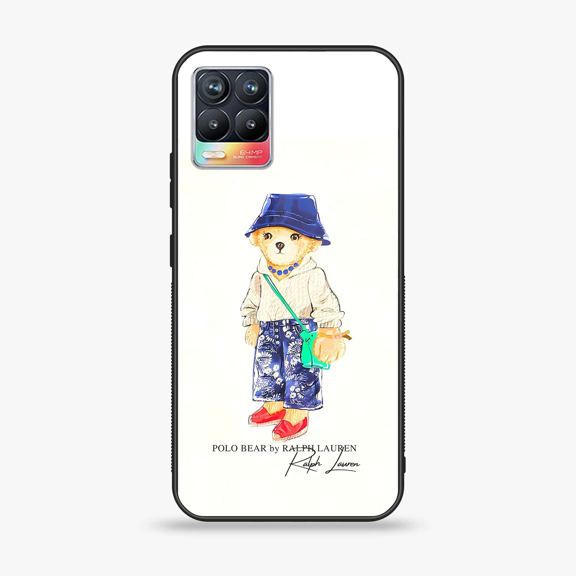 Realme 8 Pro - Cool Bear Series - Premium Printed Glass soft Bumper shock Proof Case