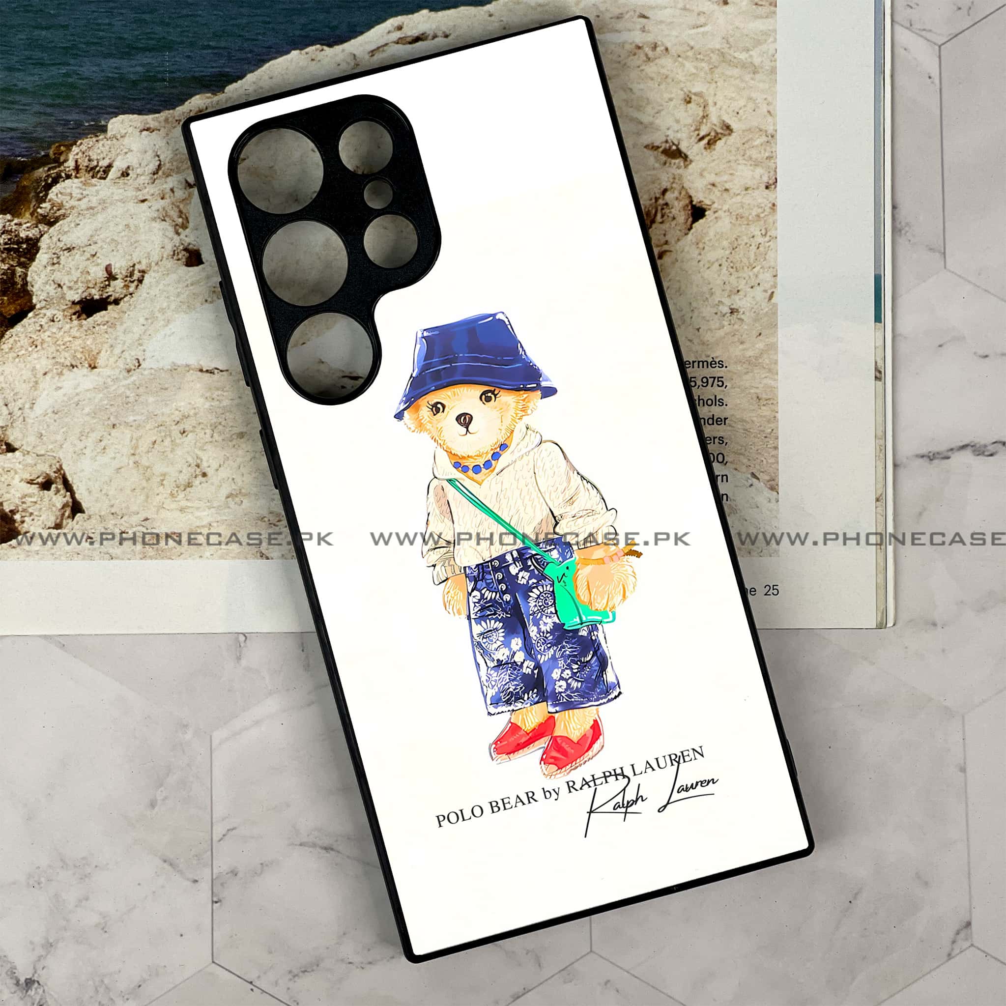 Samsung Galaxy S23 Ultra - Cool Bear Series - Premium Metal Printed soft Bumper shock Proof Case