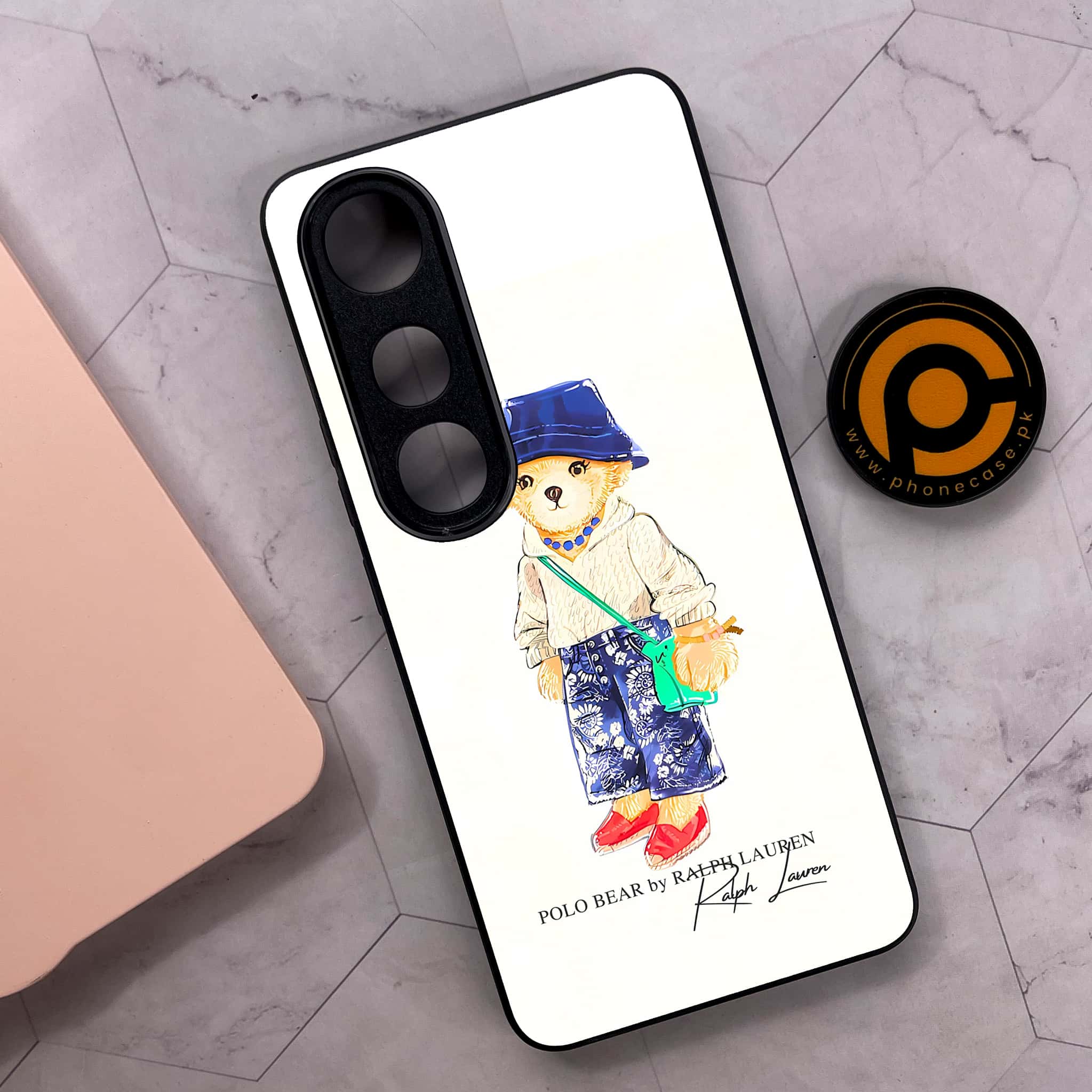 Vivo V50 Lite - Cool Bear Series - Premium Metal Printed soft Bumper shock Proof Case