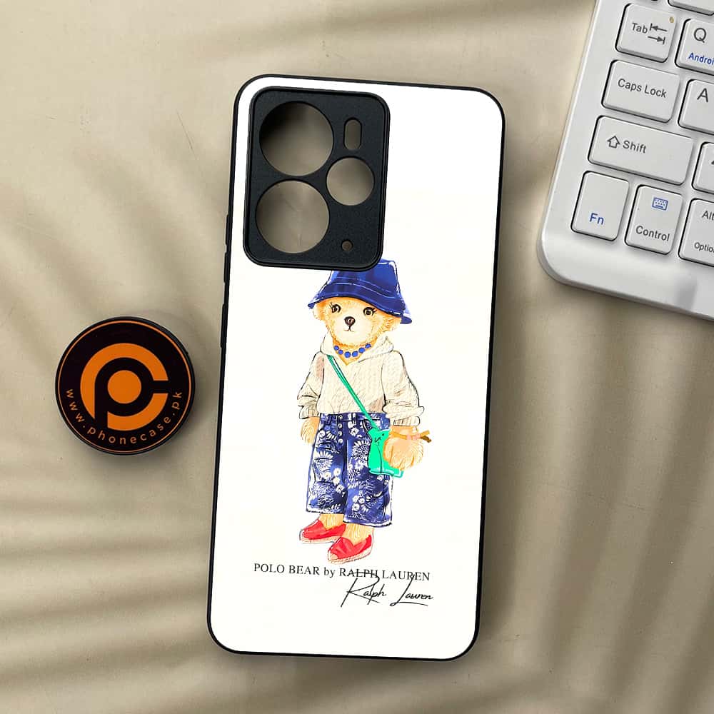 Realme 14 5G - Cool Bear Series - Premium Metal Printed soft Bumper Shock Proof Case