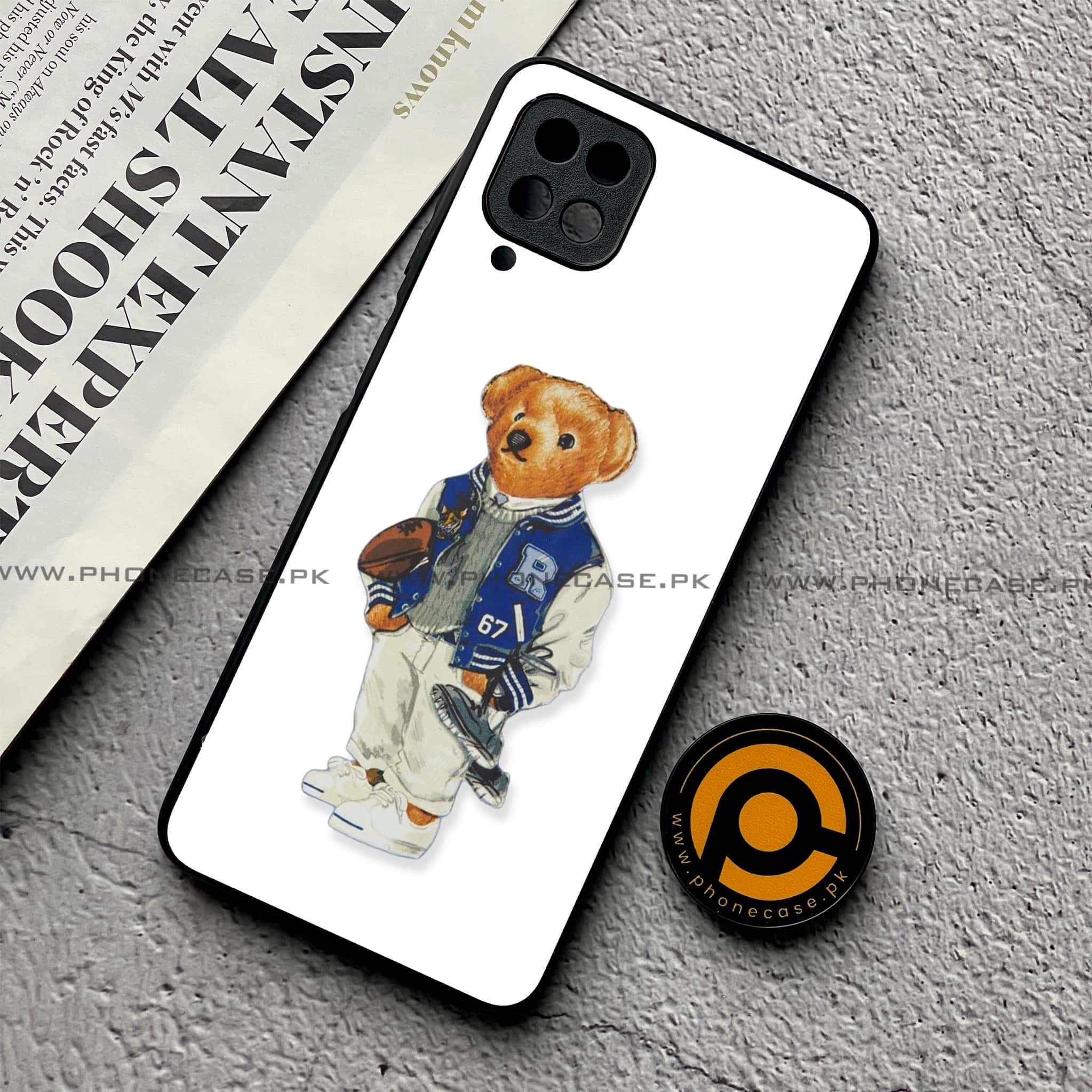Samsung Galaxy A12 / A12 Nacho - Cool Bear Series - Premium Printed Glass soft Bumper shock Proof Case