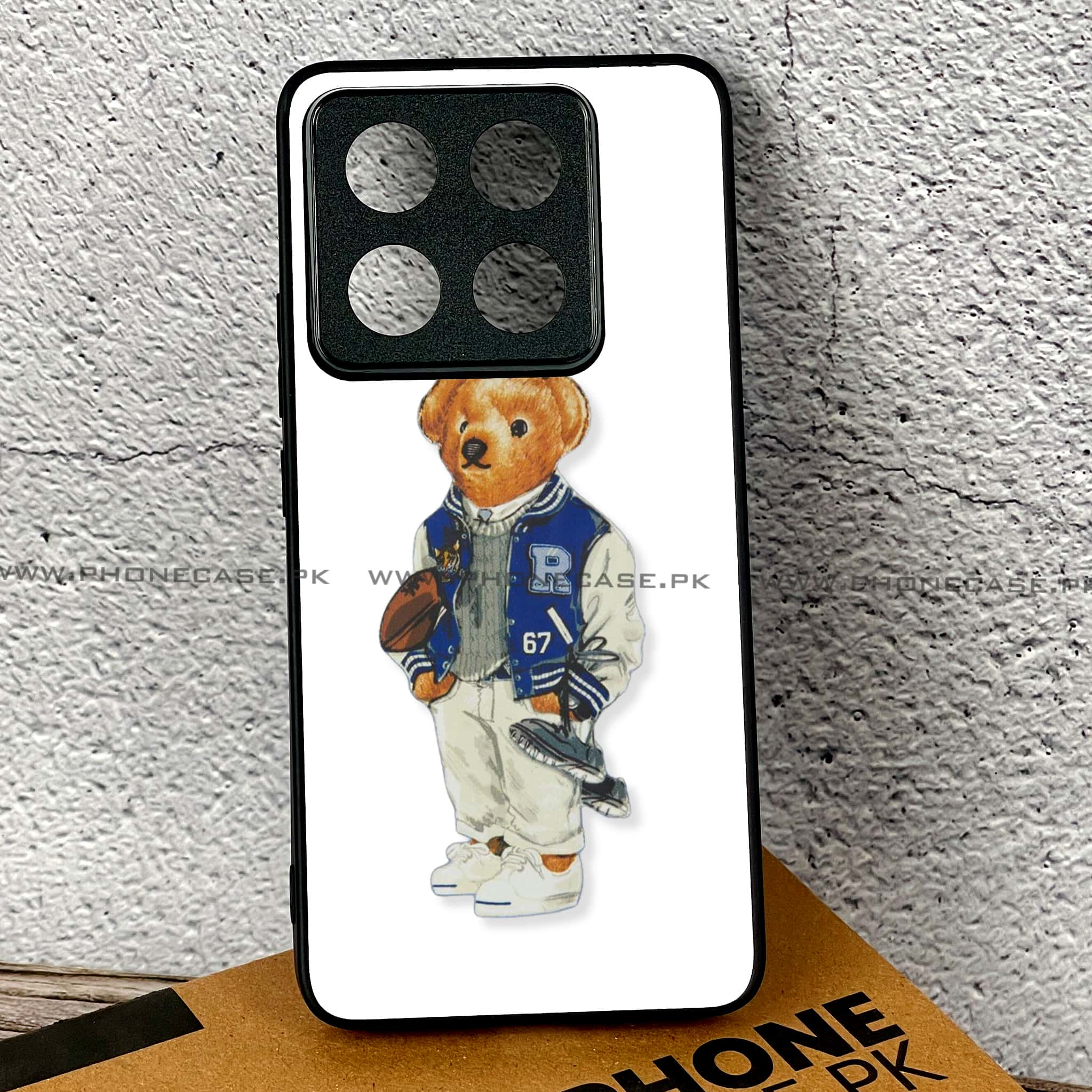 Xiaomi 14T - Cool Bear Series - Premium Printed Glass soft Bumper shock Proof Case