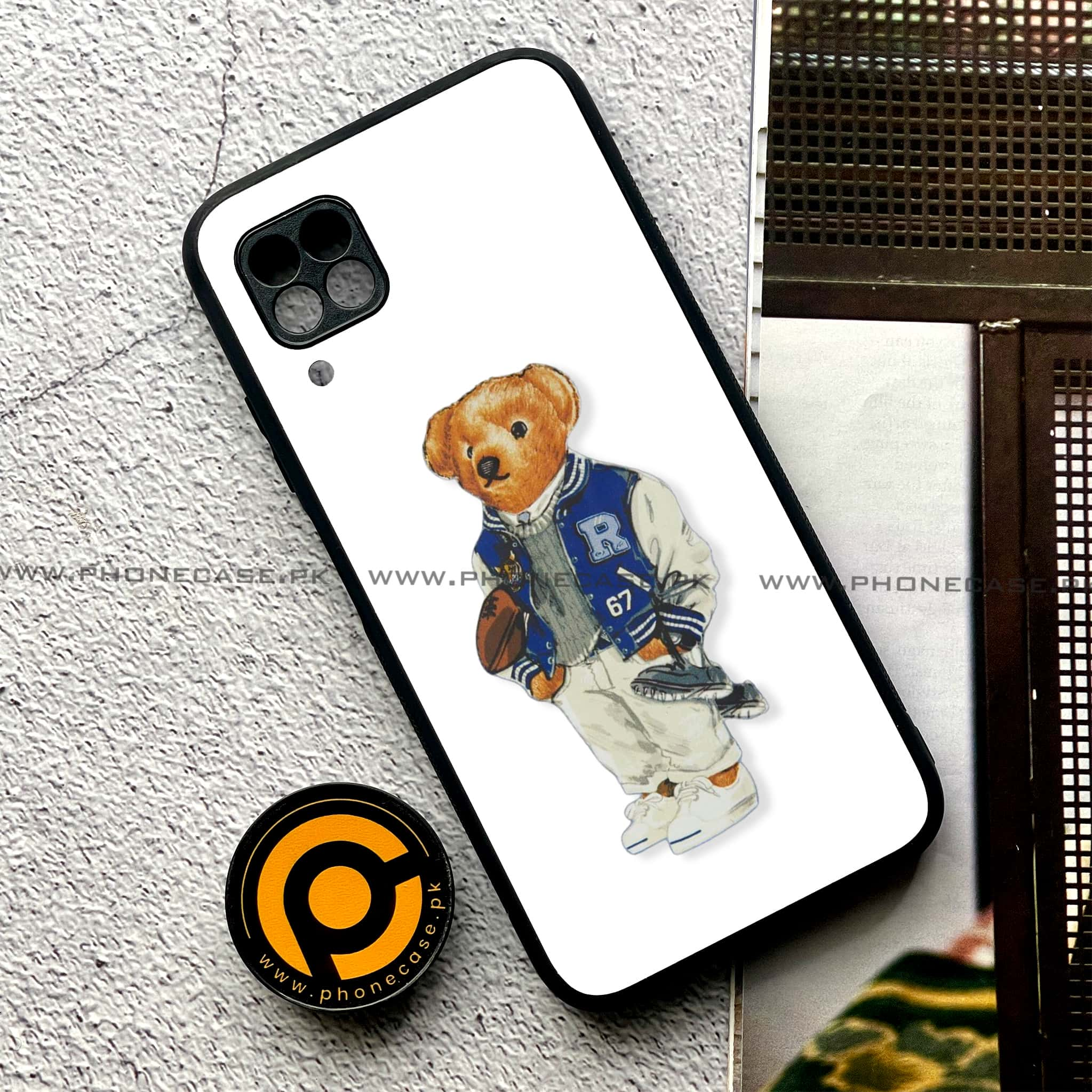 Huawei P40 Lite - Cool Bear Series - Premium Printed Glass soft Bumper shock Proof Case