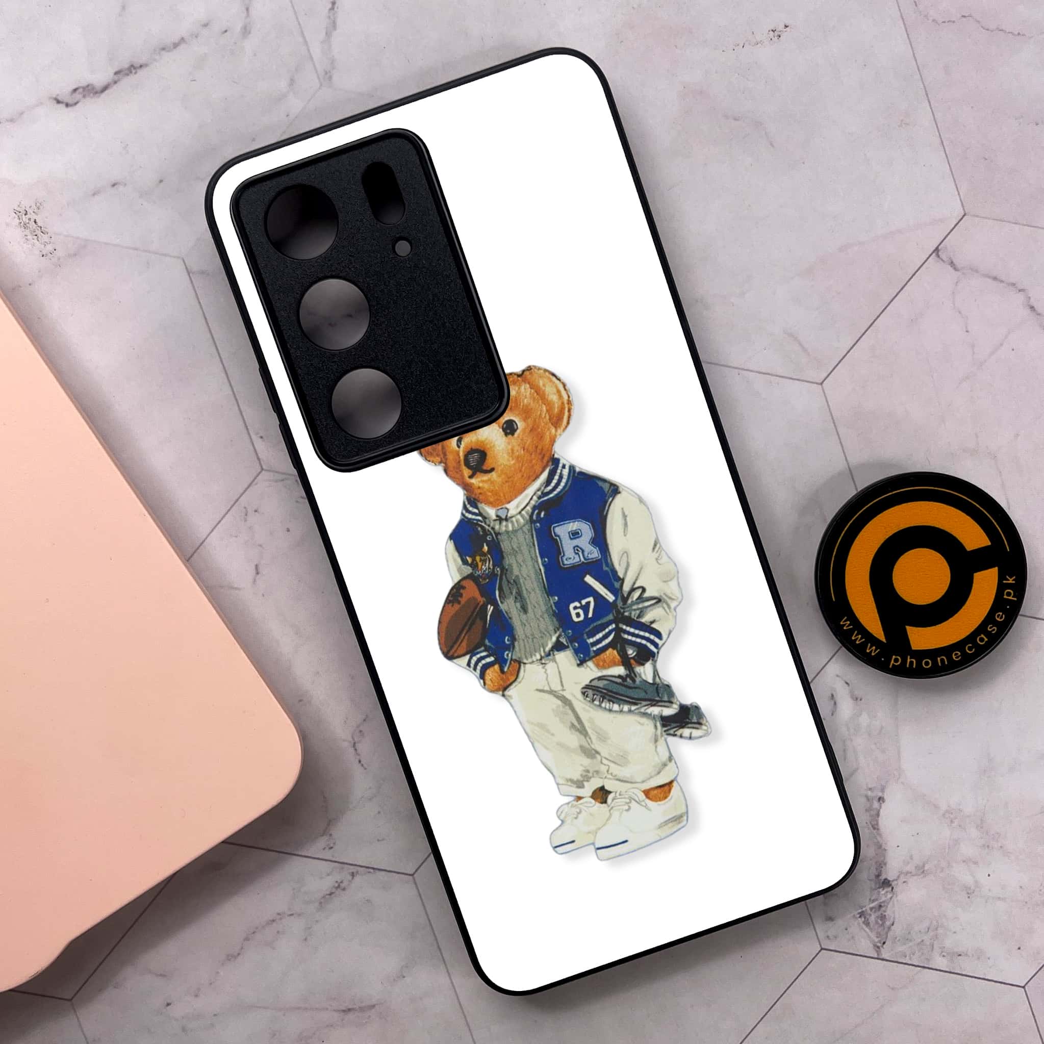 Realme C75 4G - Cool Bear Series - Premium Metal Printed soft Bumper shock Proof Case
