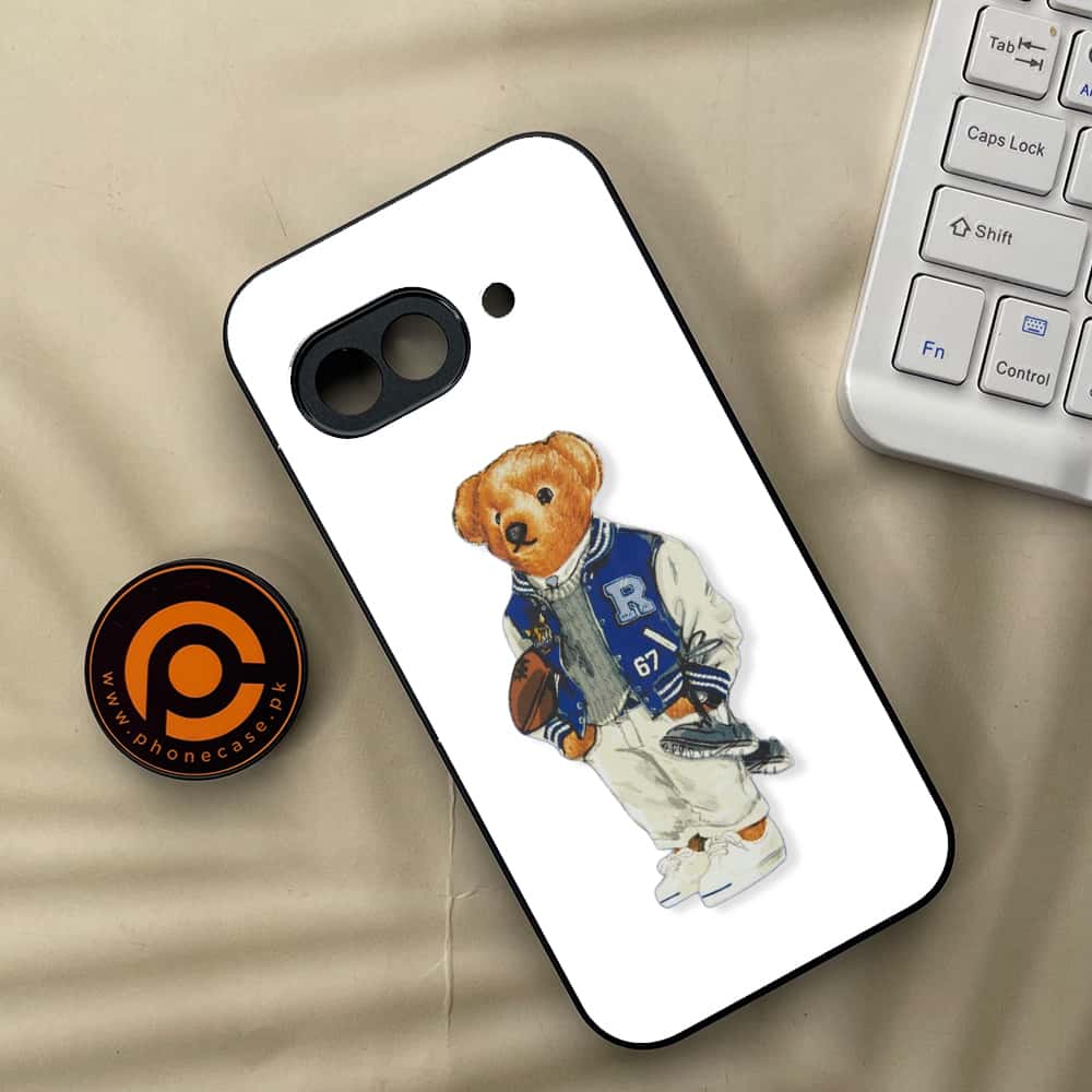 Google Pixel 9a - Cool Bear Series - Premium Metal Printed soft Bumper Shock Proof Case