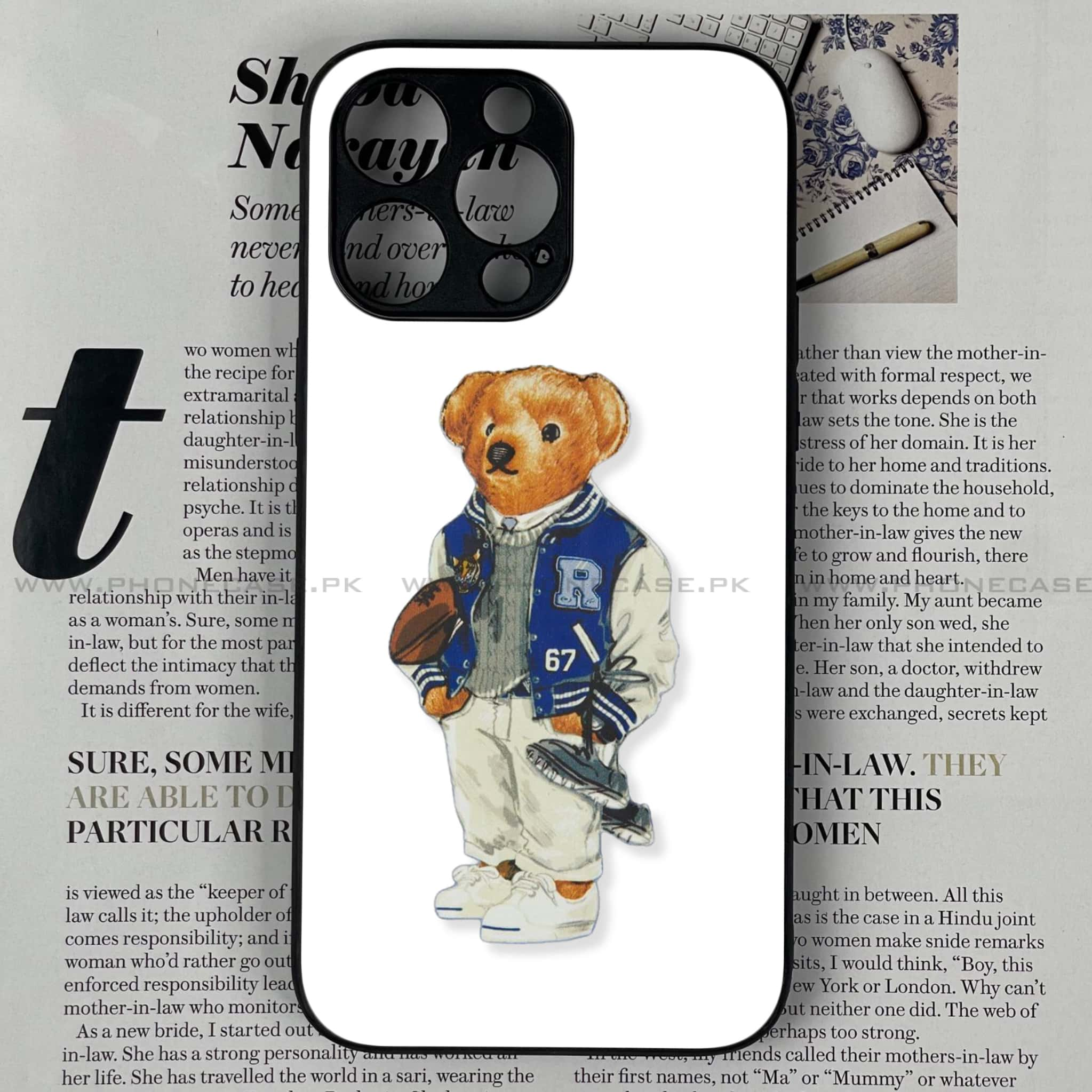 iPhone 16 Pro Max - Cool Bear Series - Premium Printed Glass soft Bumper shock Proof Case