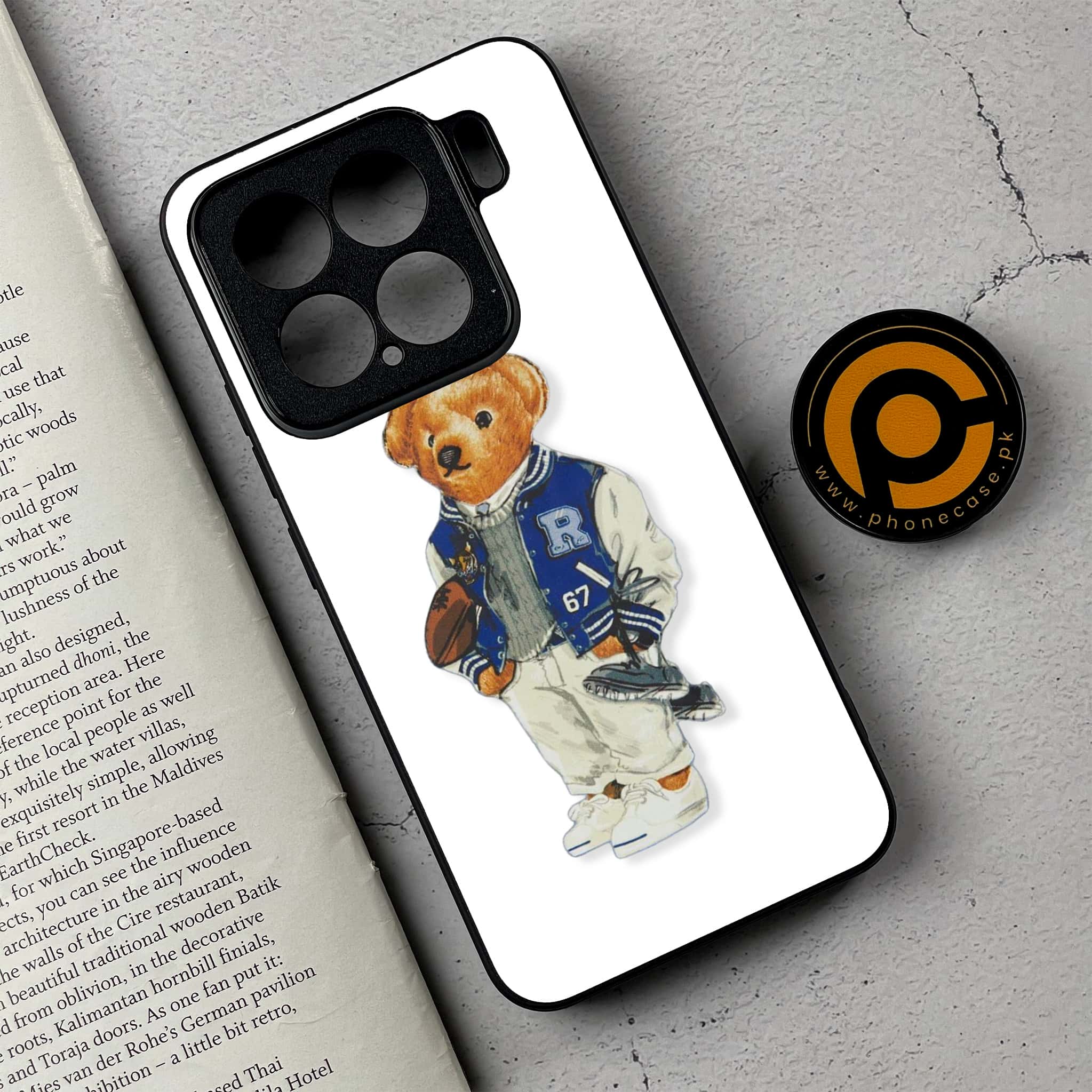 Xiaomi 15 - Cool Bear Series - Premium Metal Printed soft Bumper shock Proof Case
