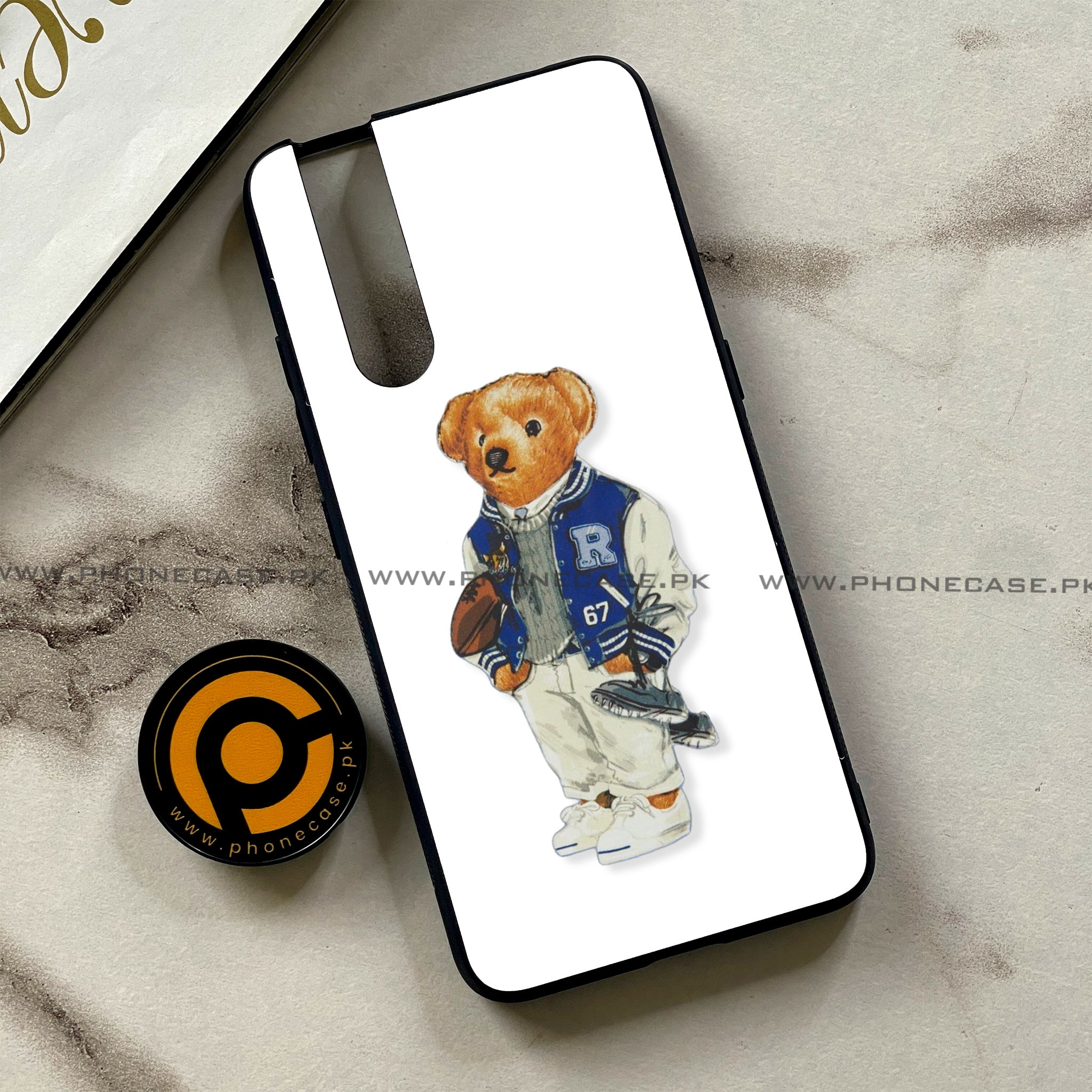 Vivo V15 Pro - Cool Bear Series - Premium Printed Glass soft Bumper shock Proof Case