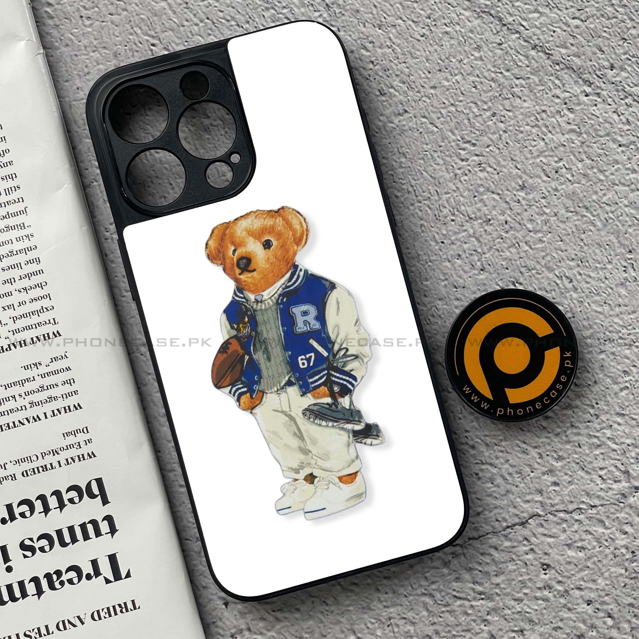 iPhone 15 Pro - Cool Bear Series - Premium Metal Printed soft Bumper shock Proof Case