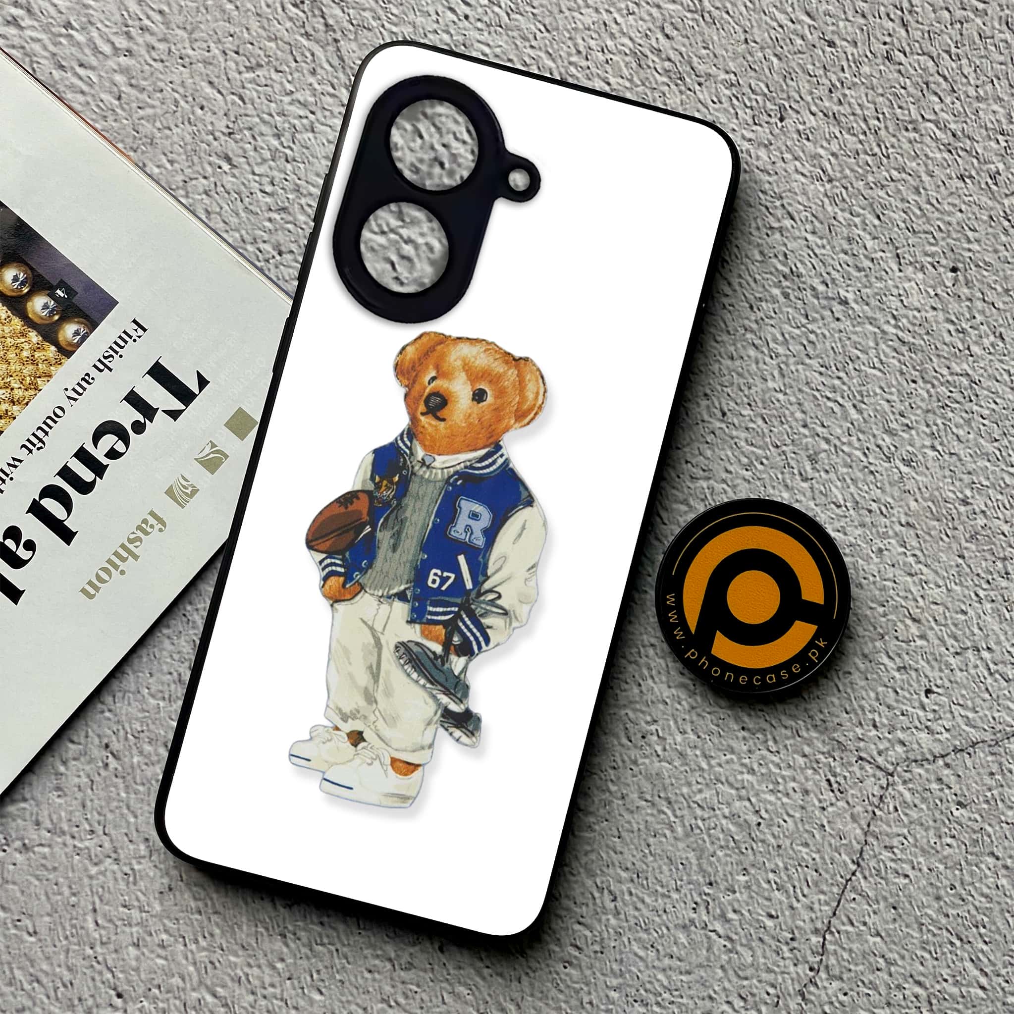 Xiaomi Redmi A5 - Cool Bear Series - Premium Metal Printed soft Bumper shock Proof Case