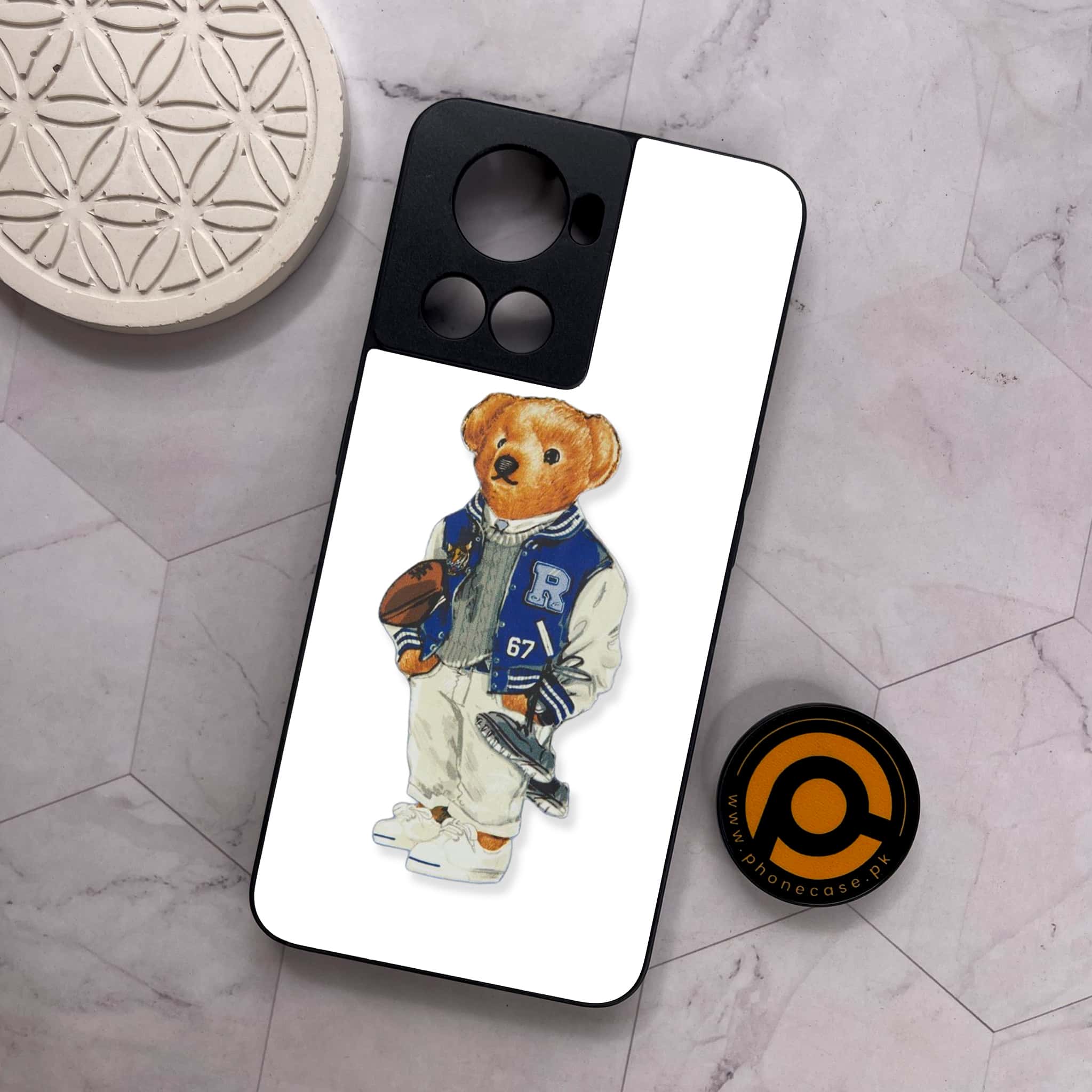OnePlus 10R -  Cool Bear Series -  Premium Metal Printed soft Bumper shock Proof Case
