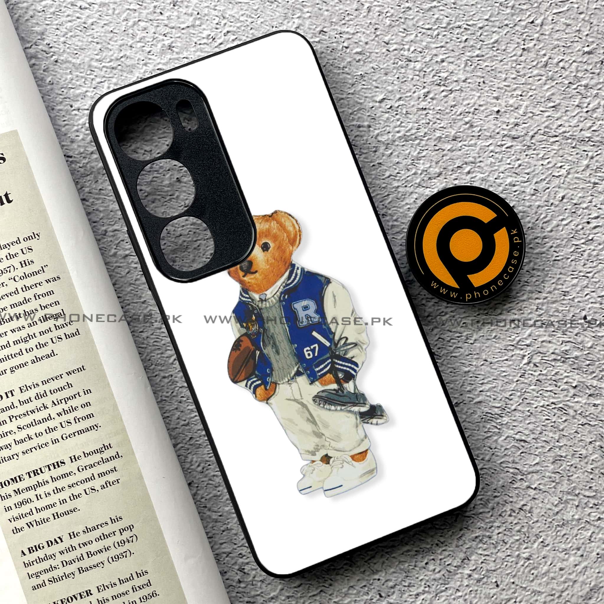 Vivo Y19s Pro - Cool Bear Series - Premium Metal Printed soft Bumper shock Proof Case
