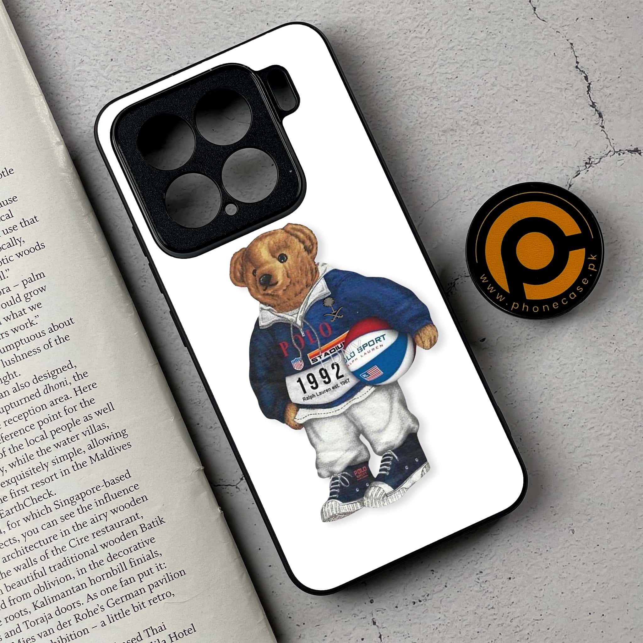 Xiaomi 15 - Cool Bear Series - Premium Metal Printed soft Bumper shock Proof Case